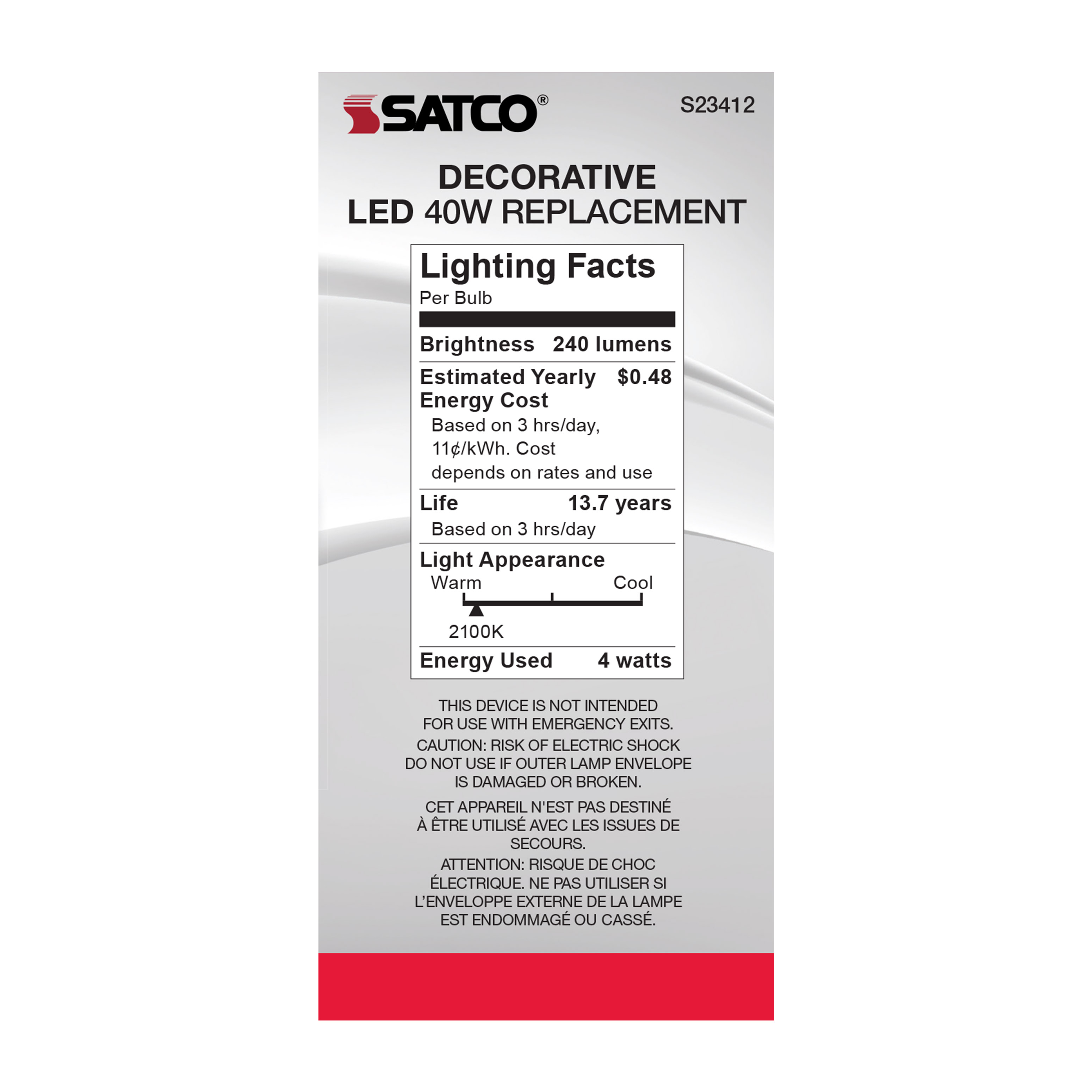 4C15/LED/A/E26/21K/120V - S23412