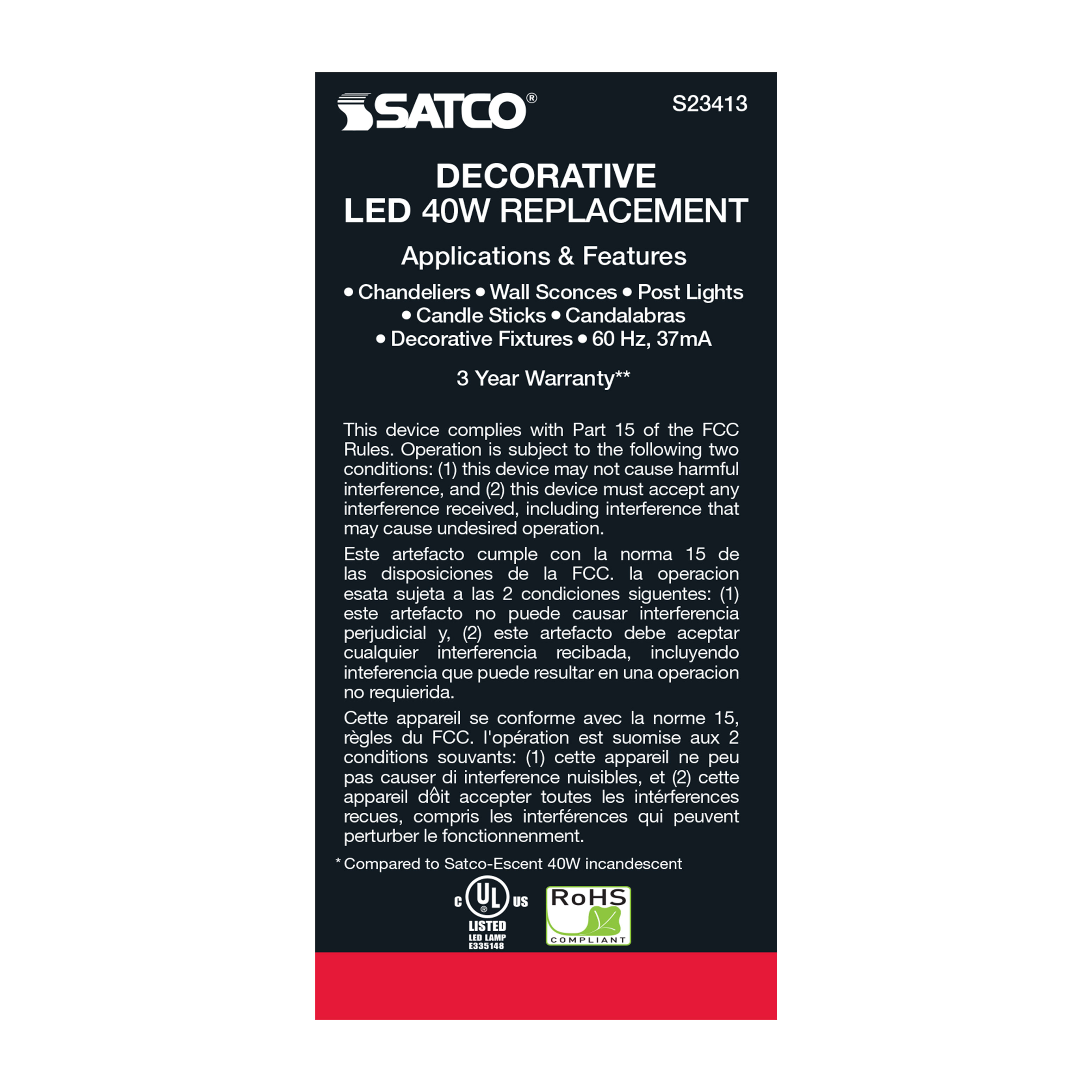 4C15/LED/SA/E26/27K/120V - S23413