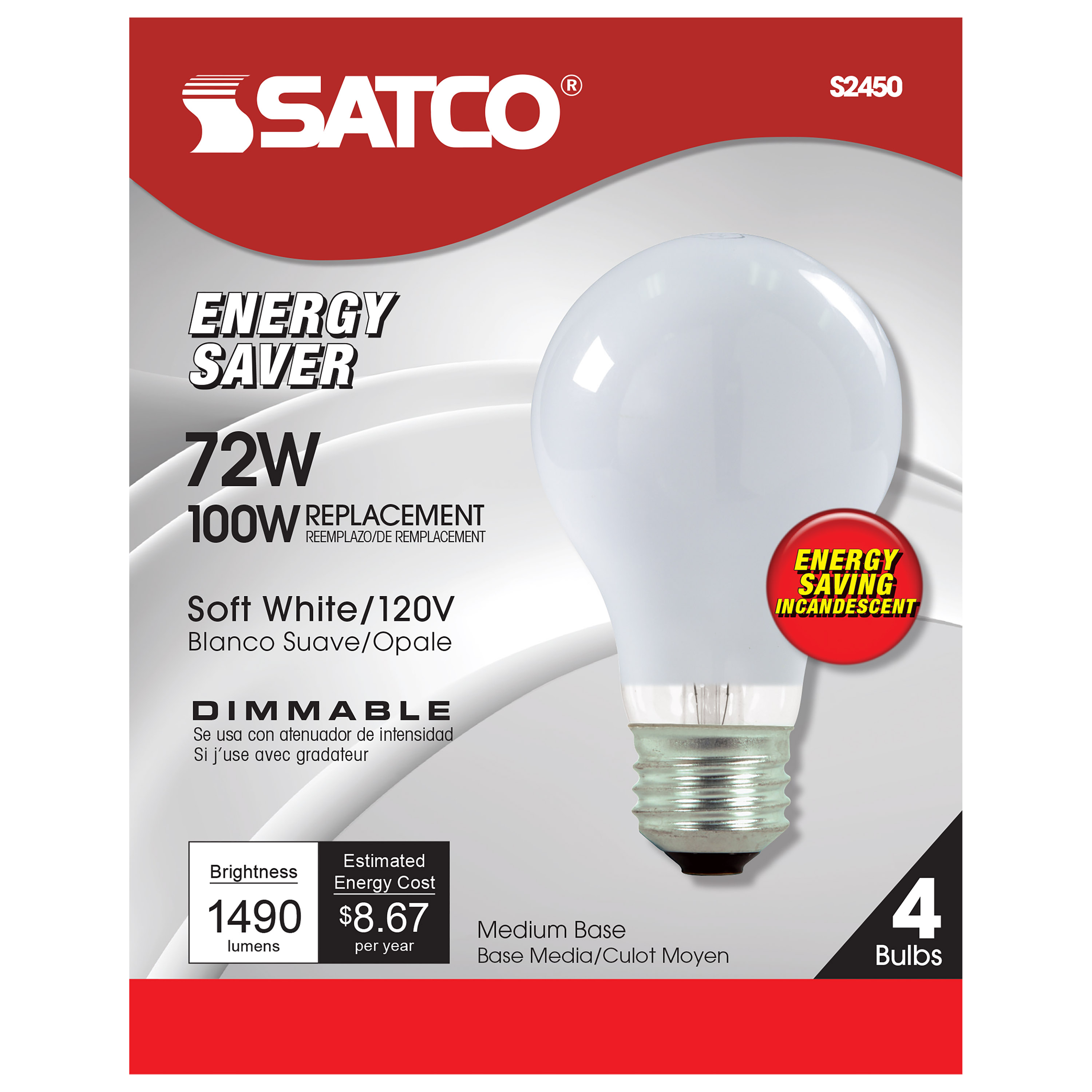 72A19/HAL/ES/SW/120V/4PK - S2450