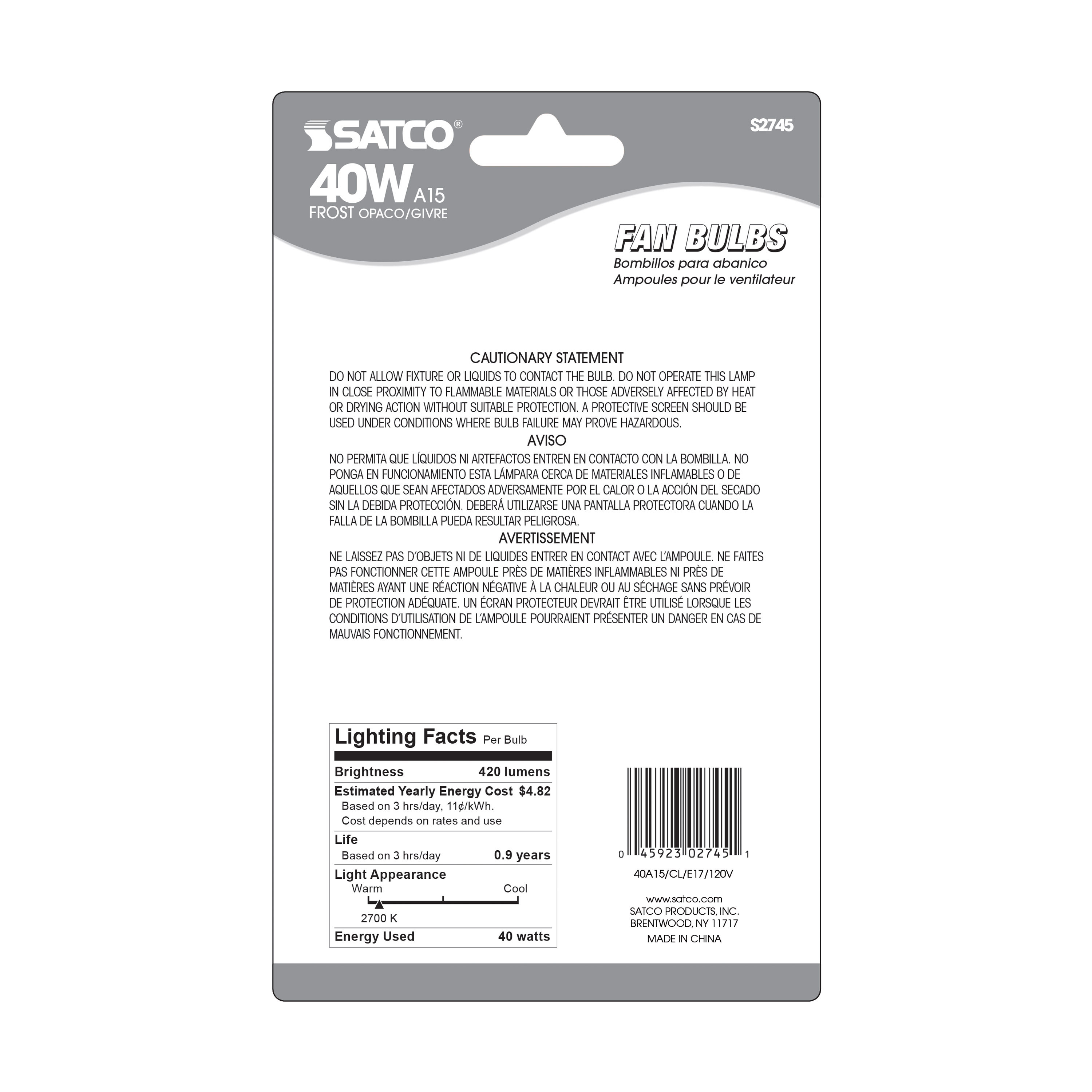 40A15/FROST 120V INT 2/CD - S2745