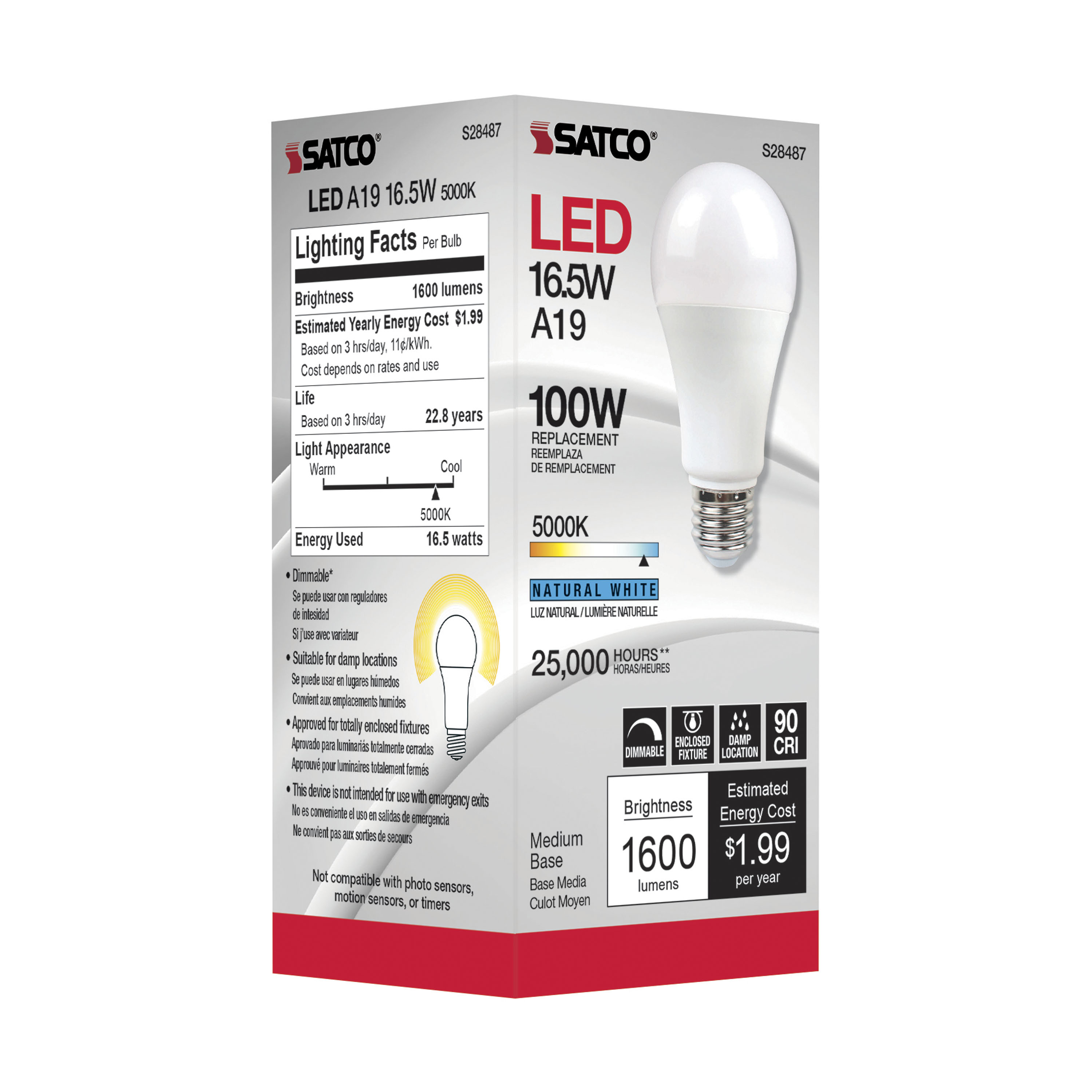 16.5A19LED/950/120V - S28487