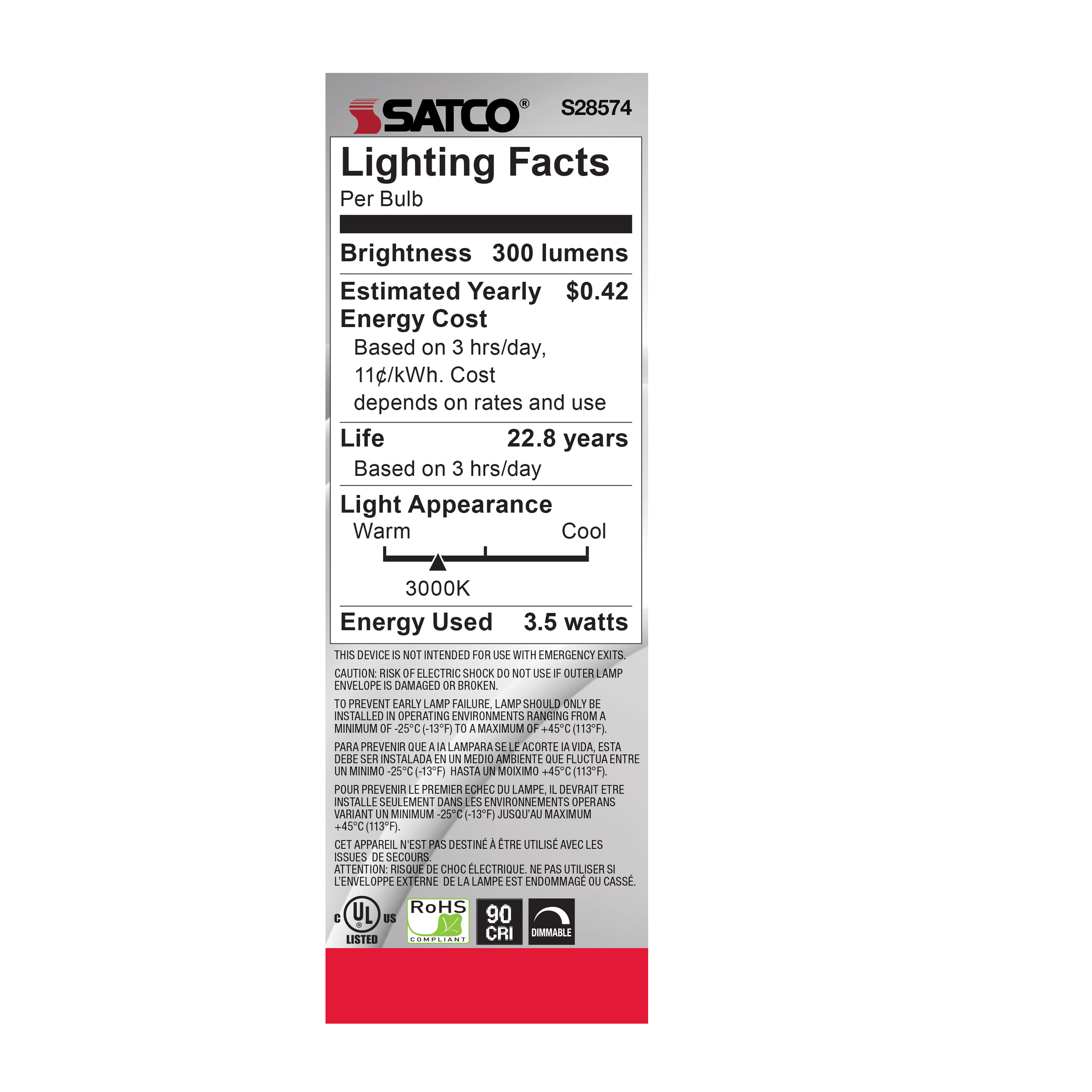 3.5CTC/LED/930/E12/120V - S28574