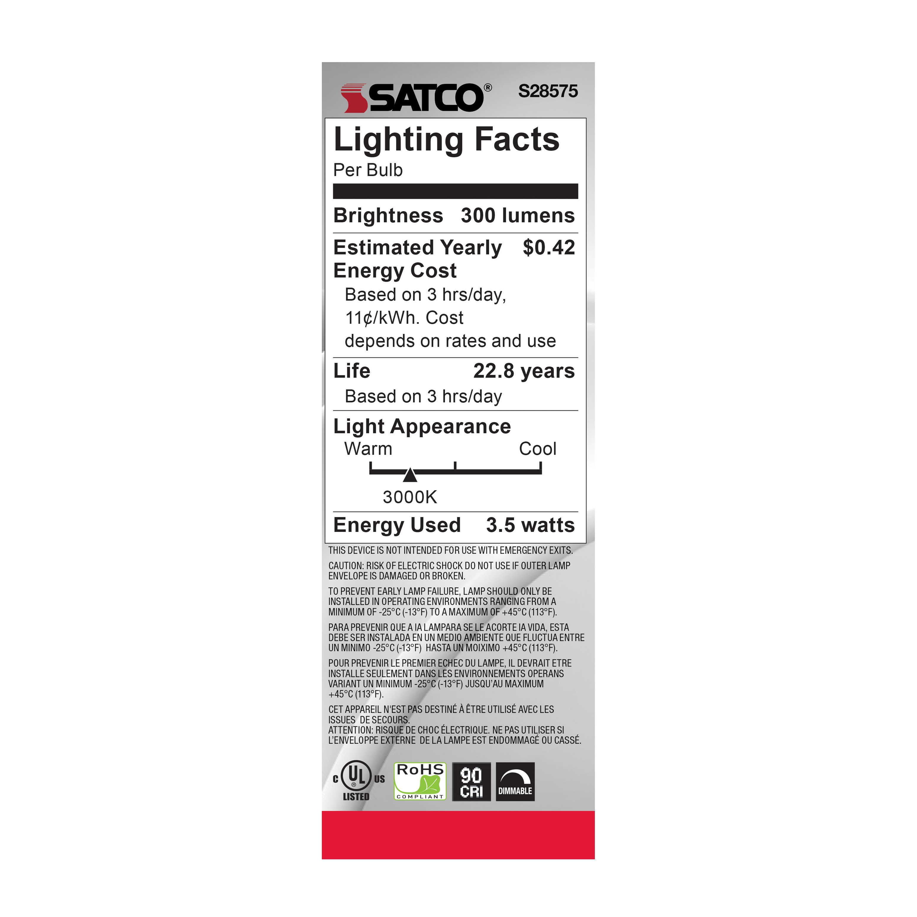 3.5ETC/LED/930/E26/120V - S28575