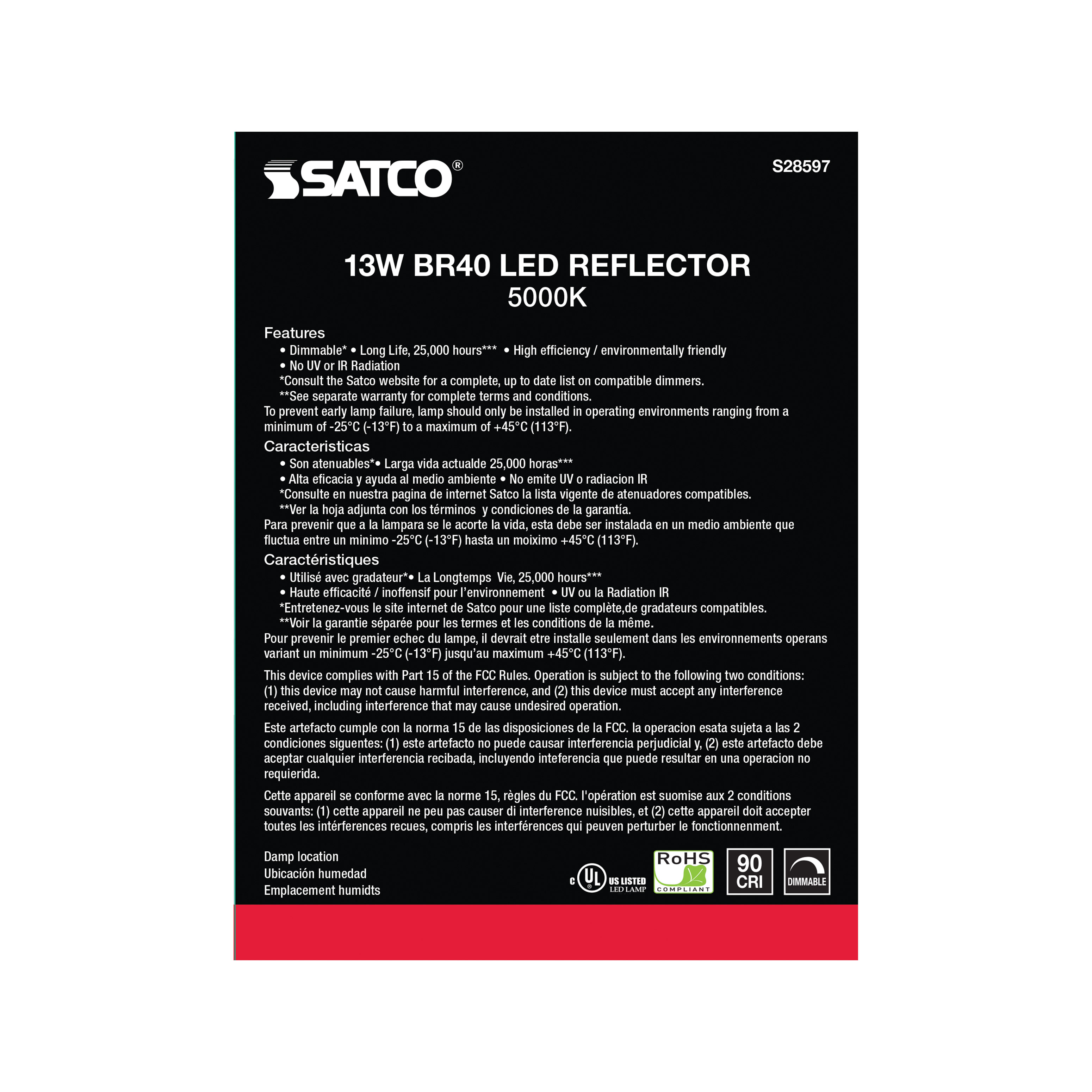 13BR40/LED/950/120V - S28597