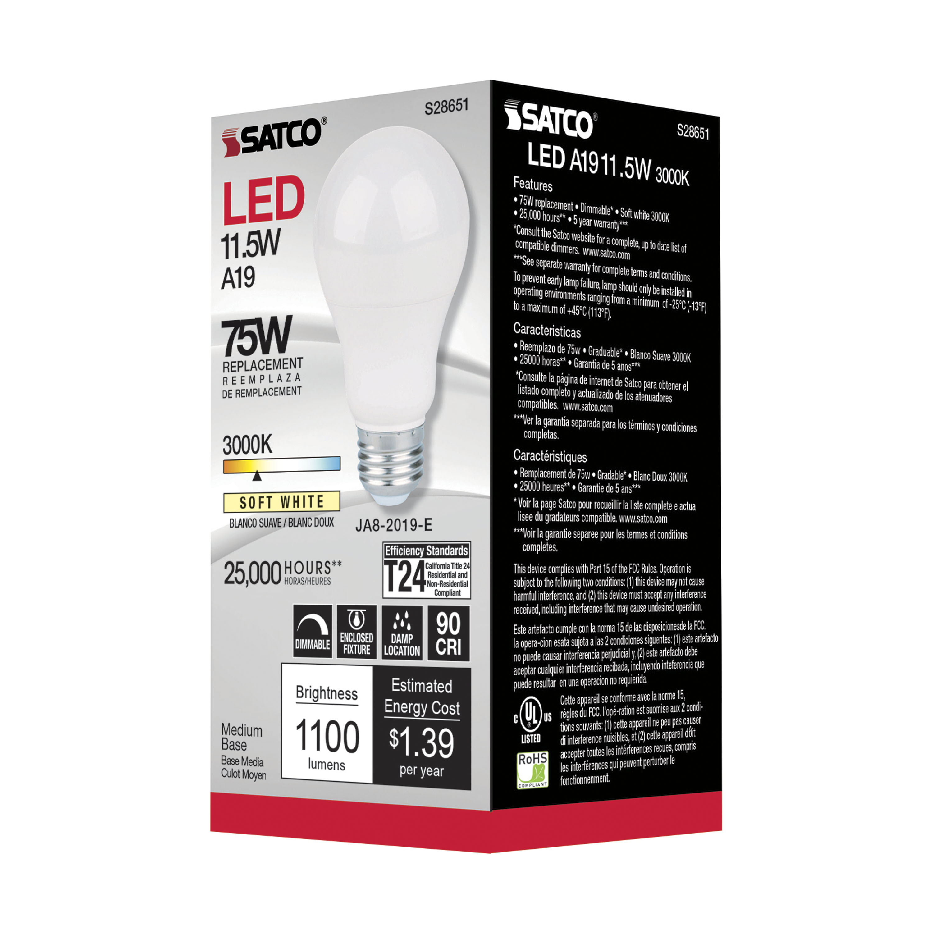 11.5A19LED/930/120V - S28651