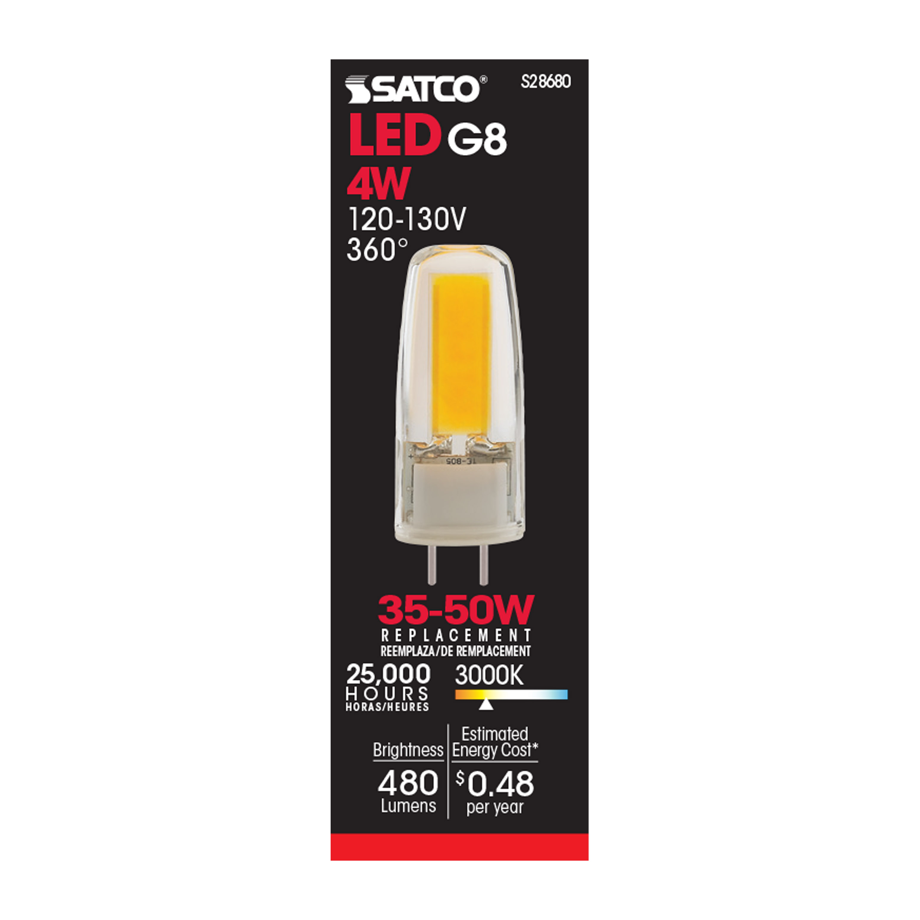 LED/4W/JCG8/CL/3K/1 - S28680