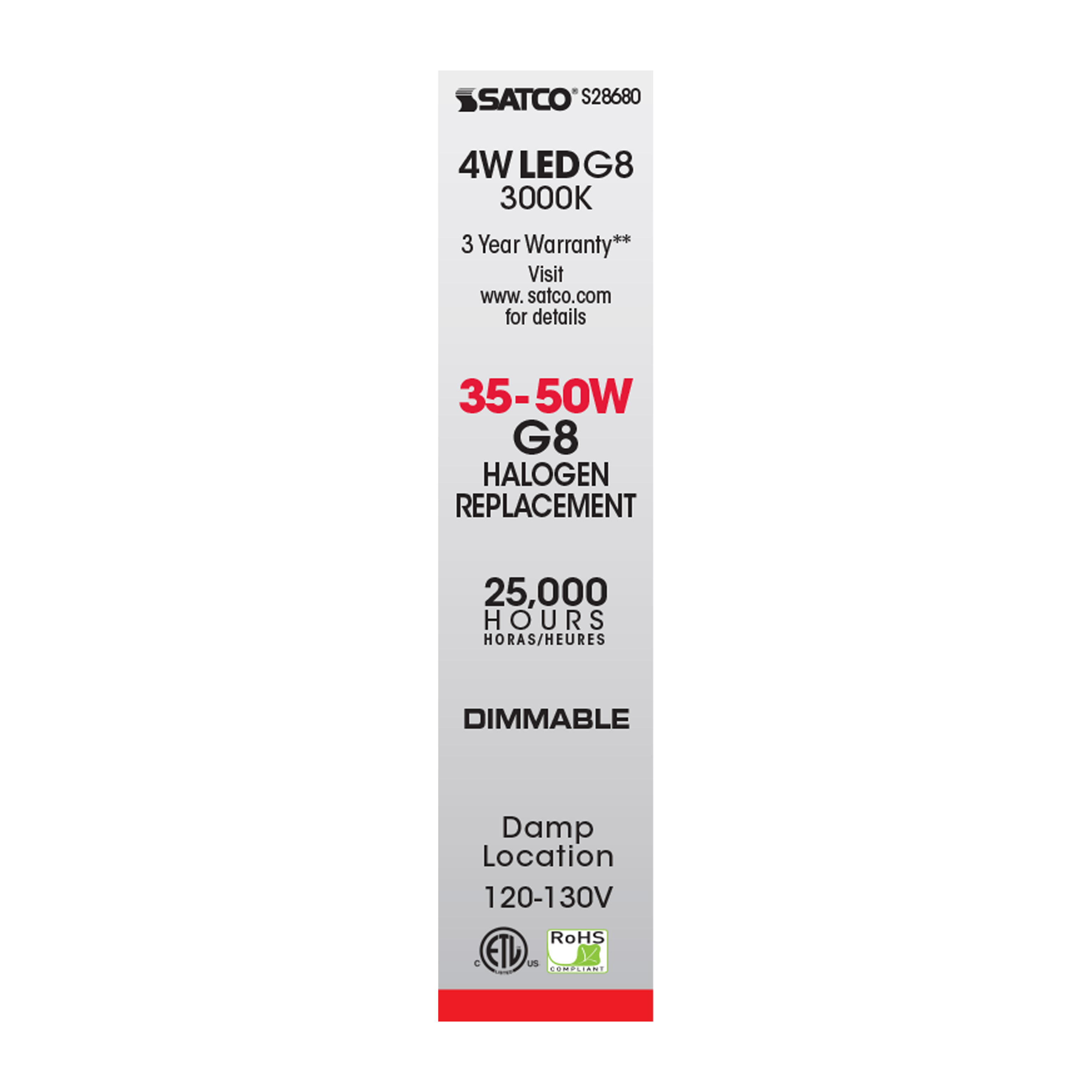 LED/4W/JCG8/CL/3K/1 - S28680