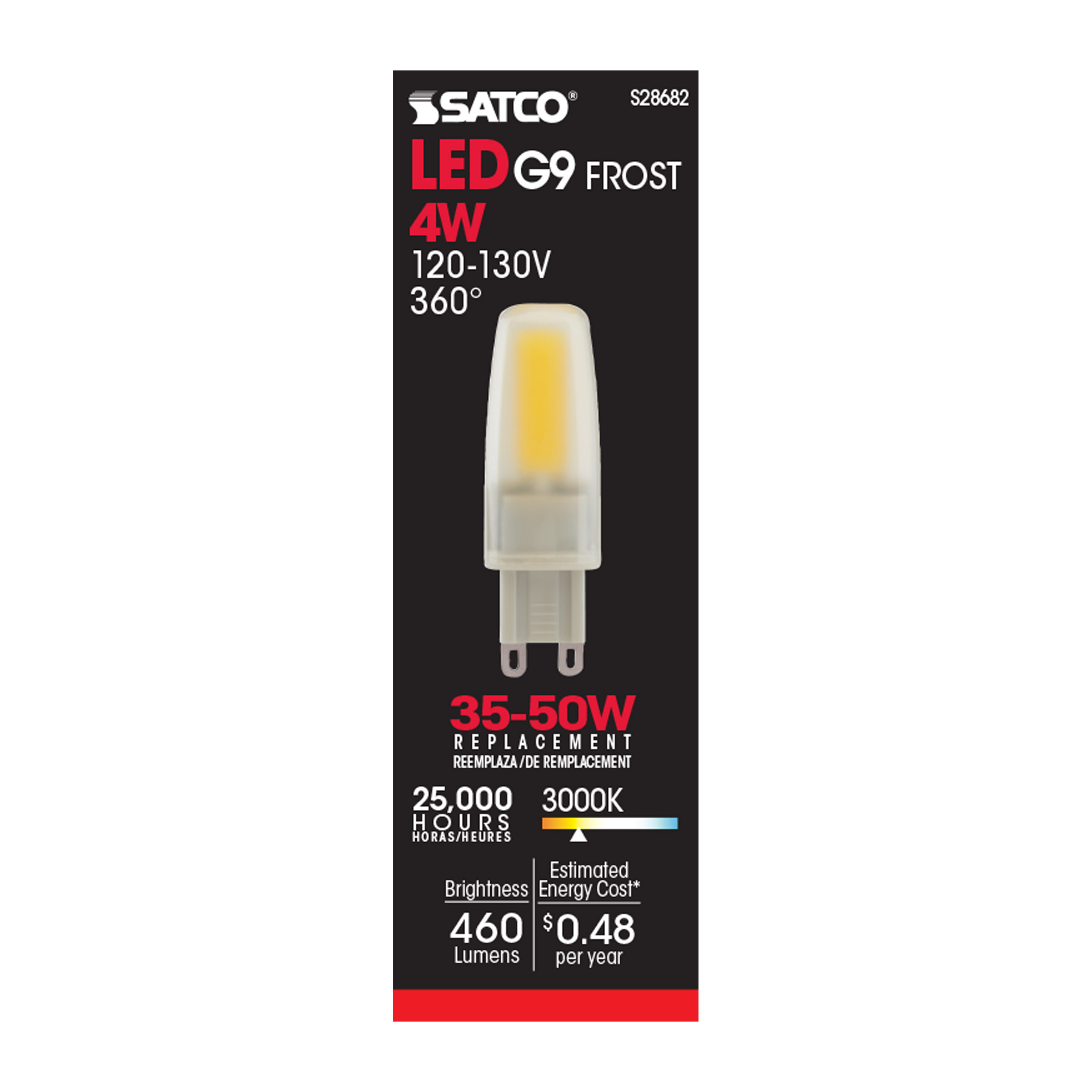 LED/4W/JCD/G9/FR/3K/120-130V - S28682