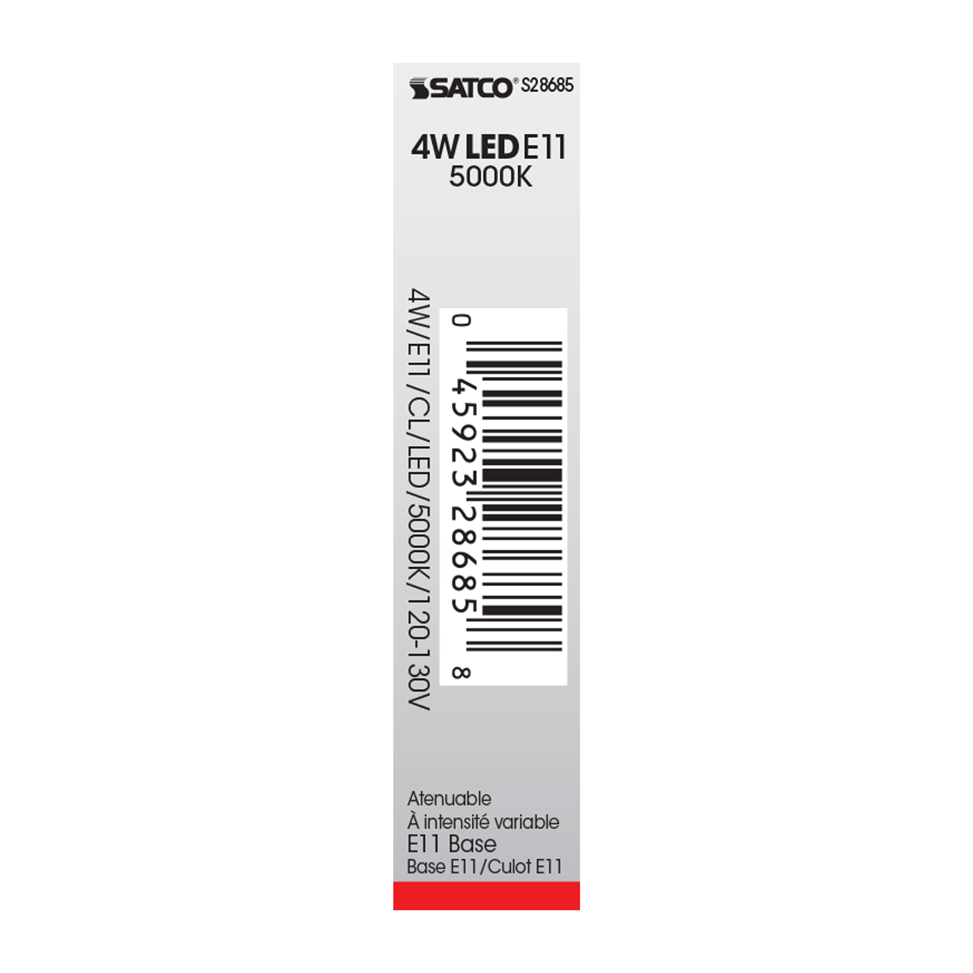 LED/4W/E11/MC/CL/5K/120-130V - S28685