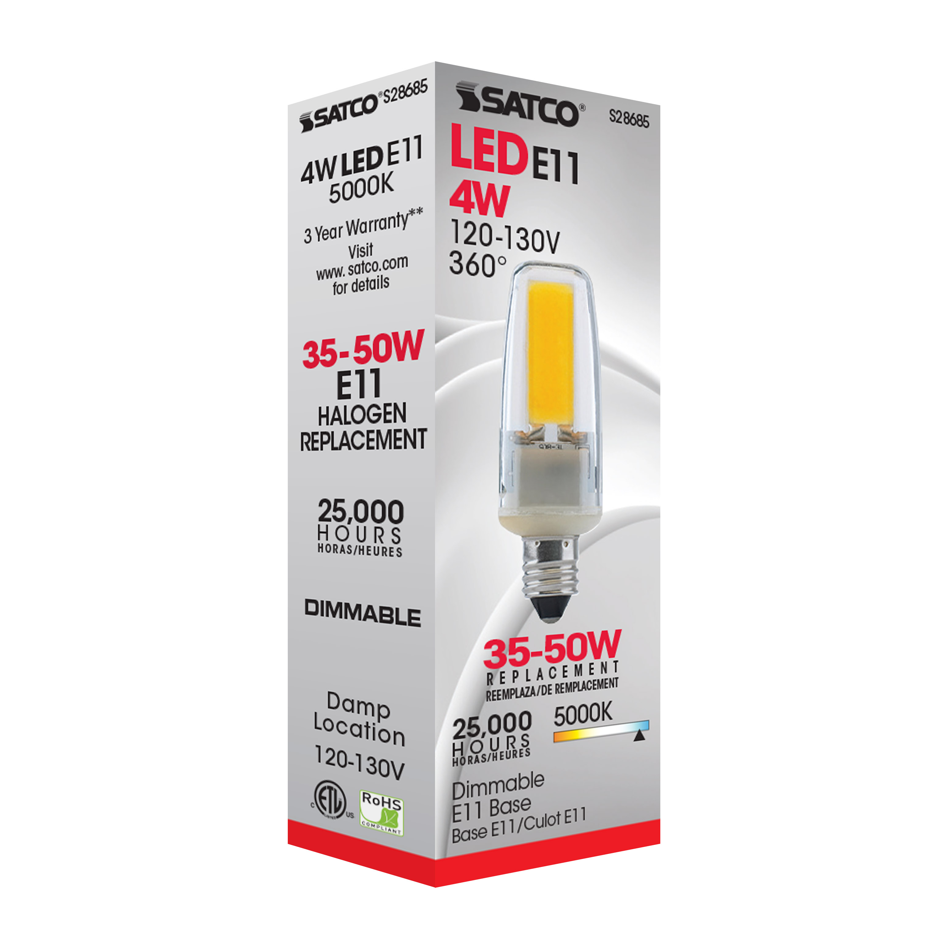 LED/4W/E11/MC/CL/5K/120-130V - S28685