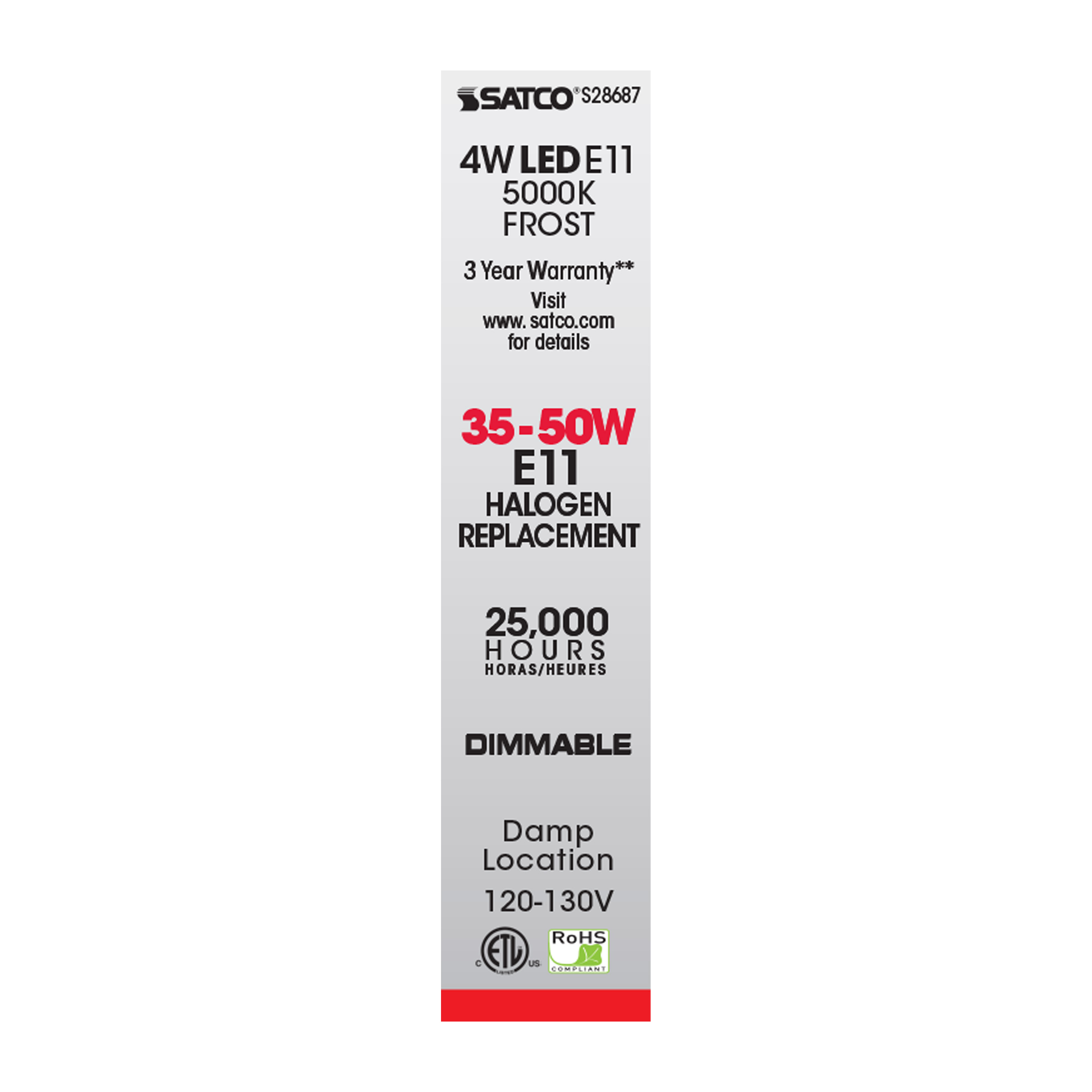 LED/4W/E11/MC/FR/5K/120-130V - S28687
