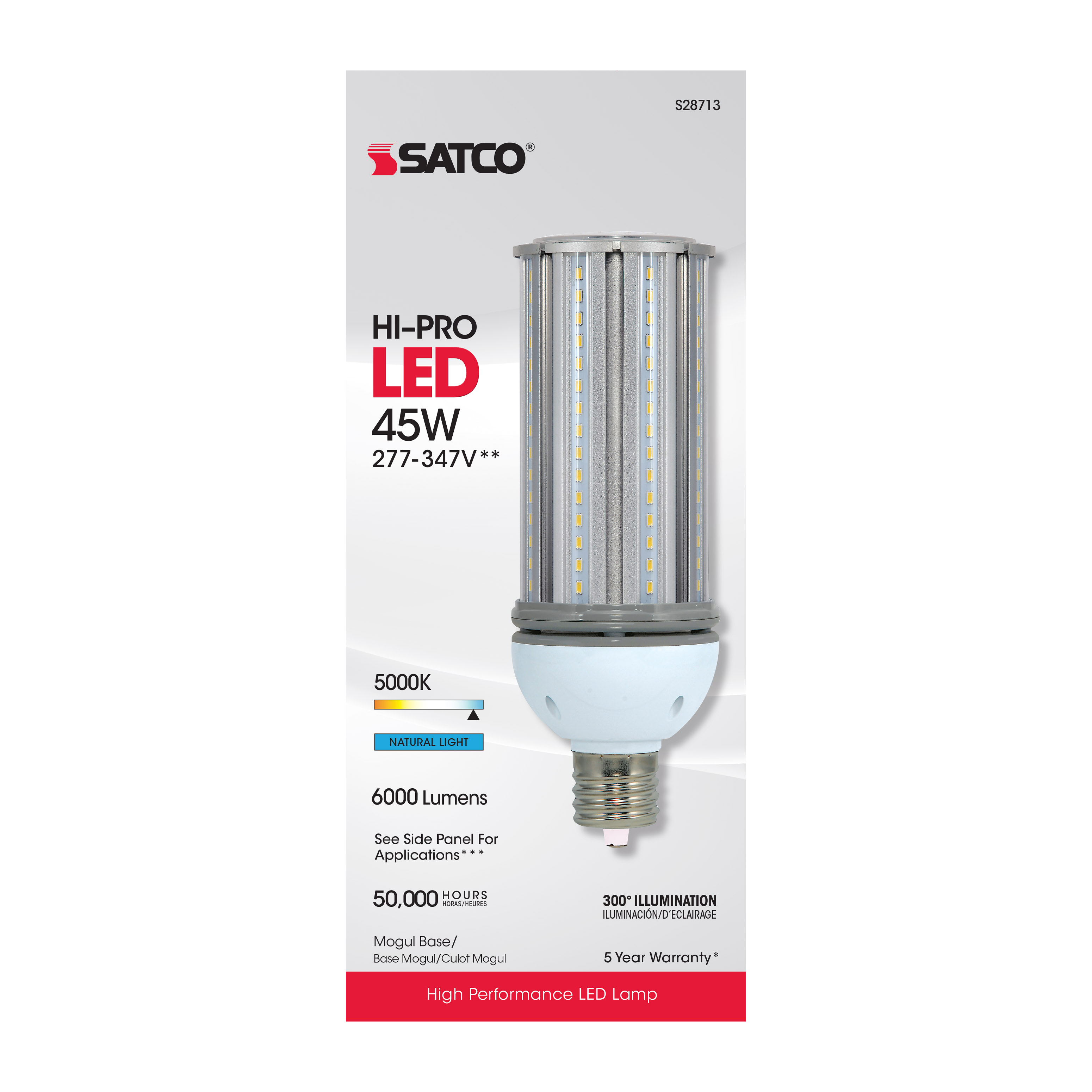 45W/LED/HID/5K/277-347V/EX39 - S28713