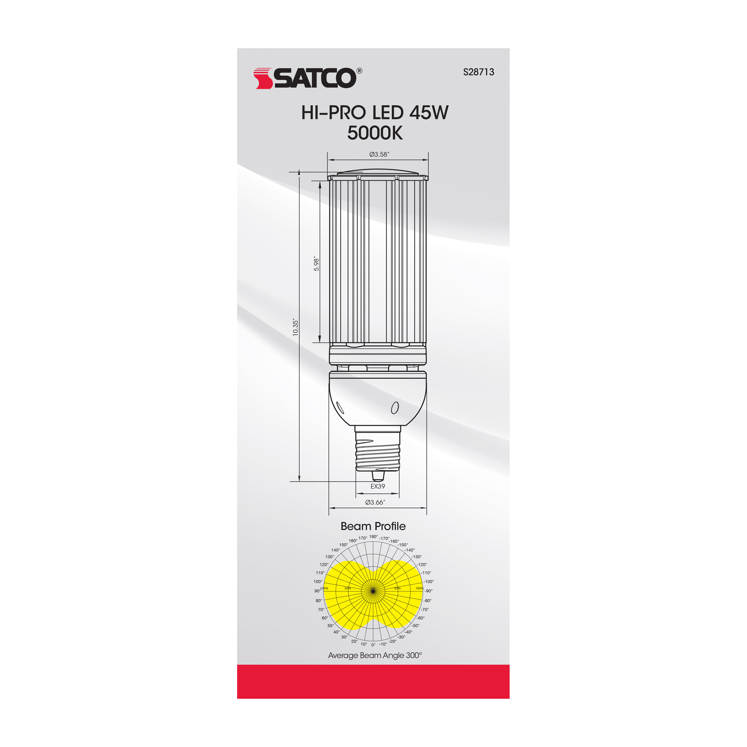 45W/LED/HID/5K/277-347V/EX39 - S28713