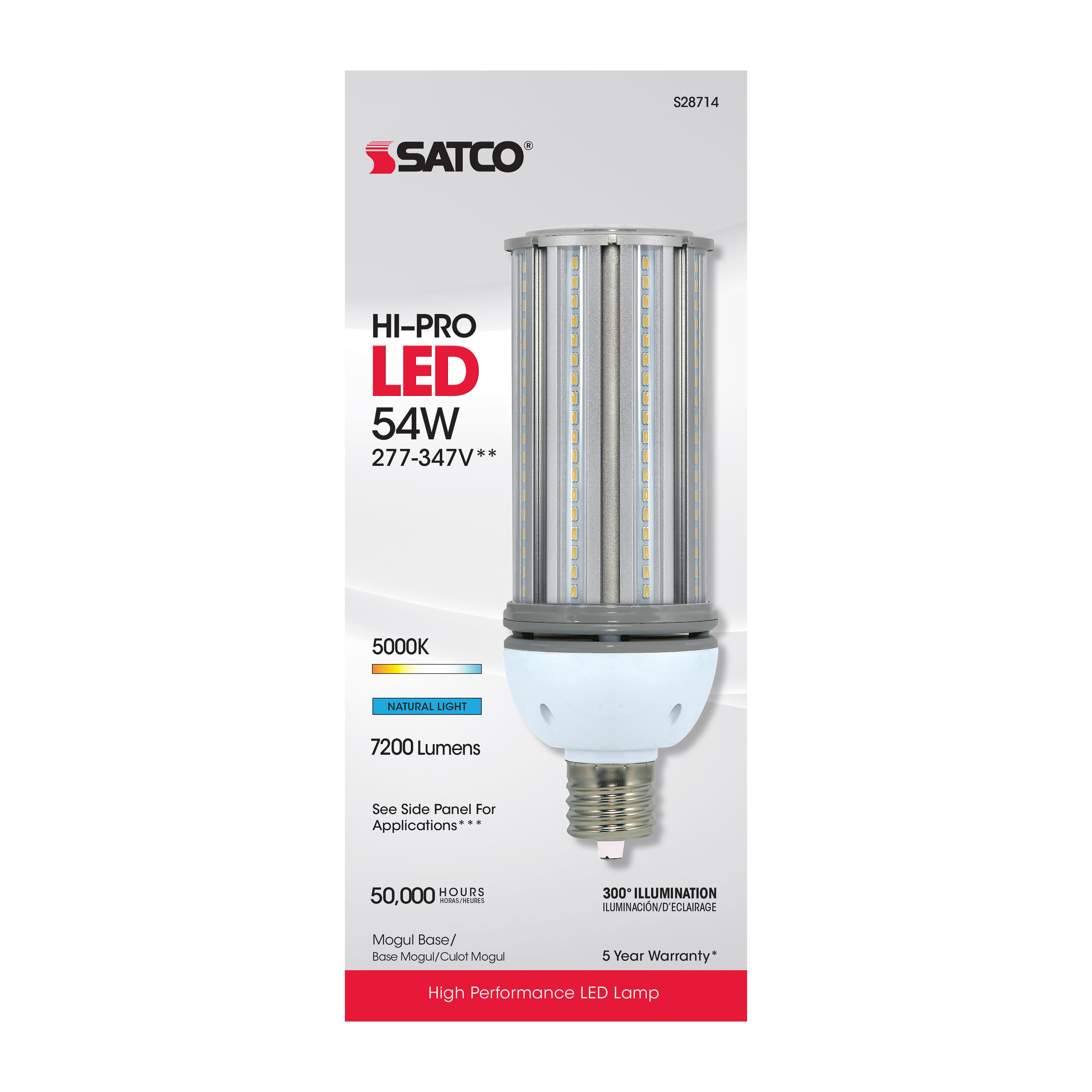 54W/LED/HID/5K/277-347V/EX39 - S28714