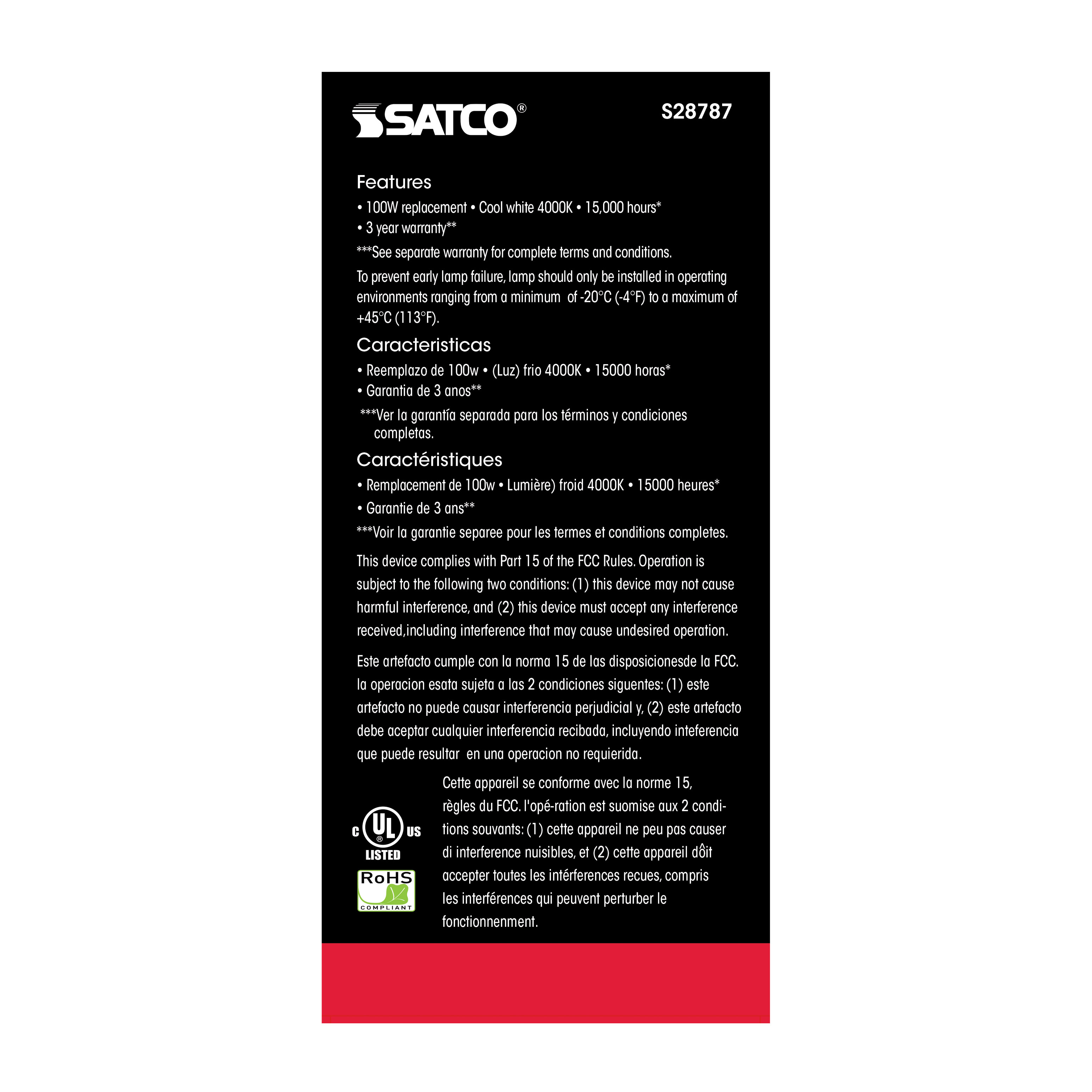 15.5A19/LED/40K/ND/120V - S28787