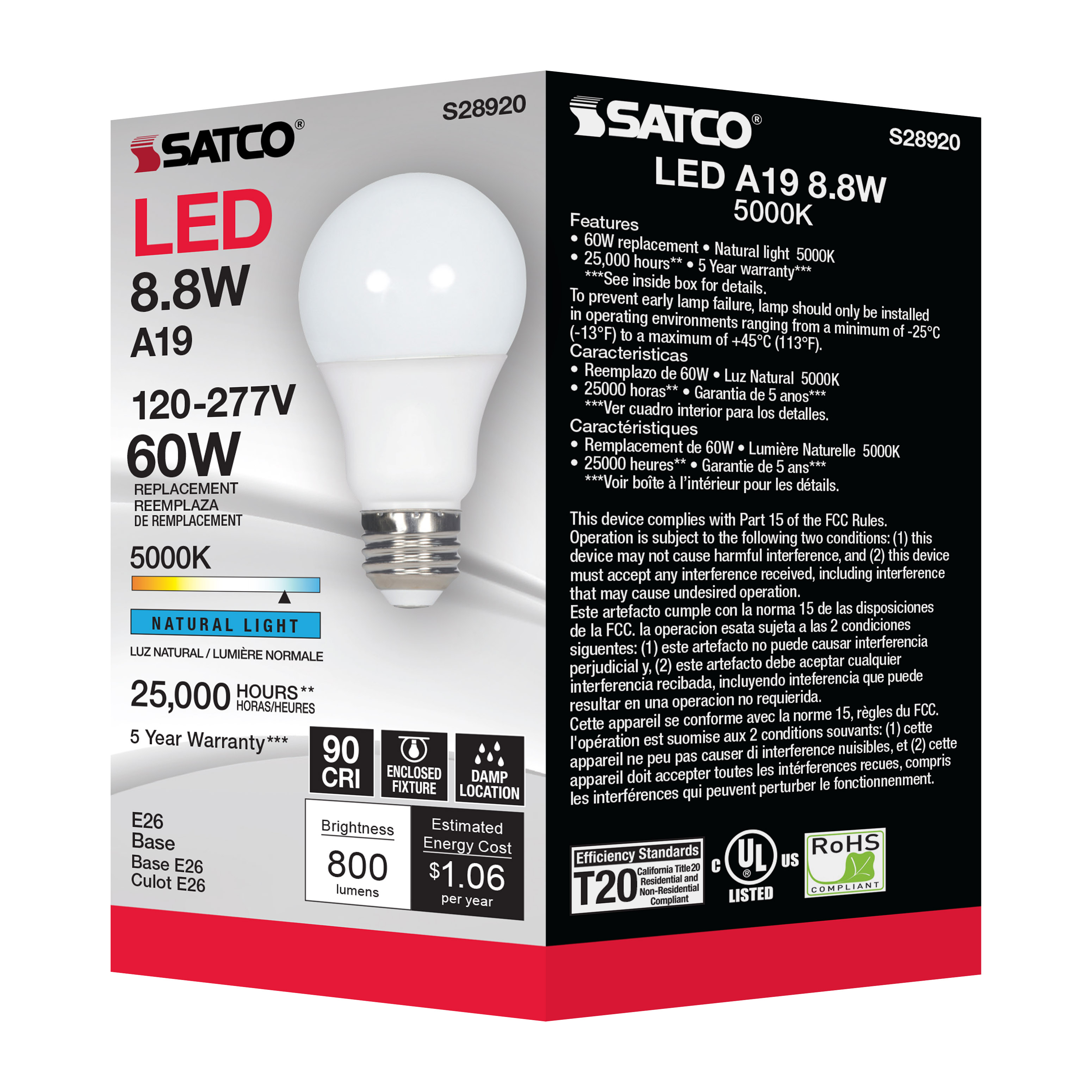 8.8A19/LED/950/120-277V - S28920