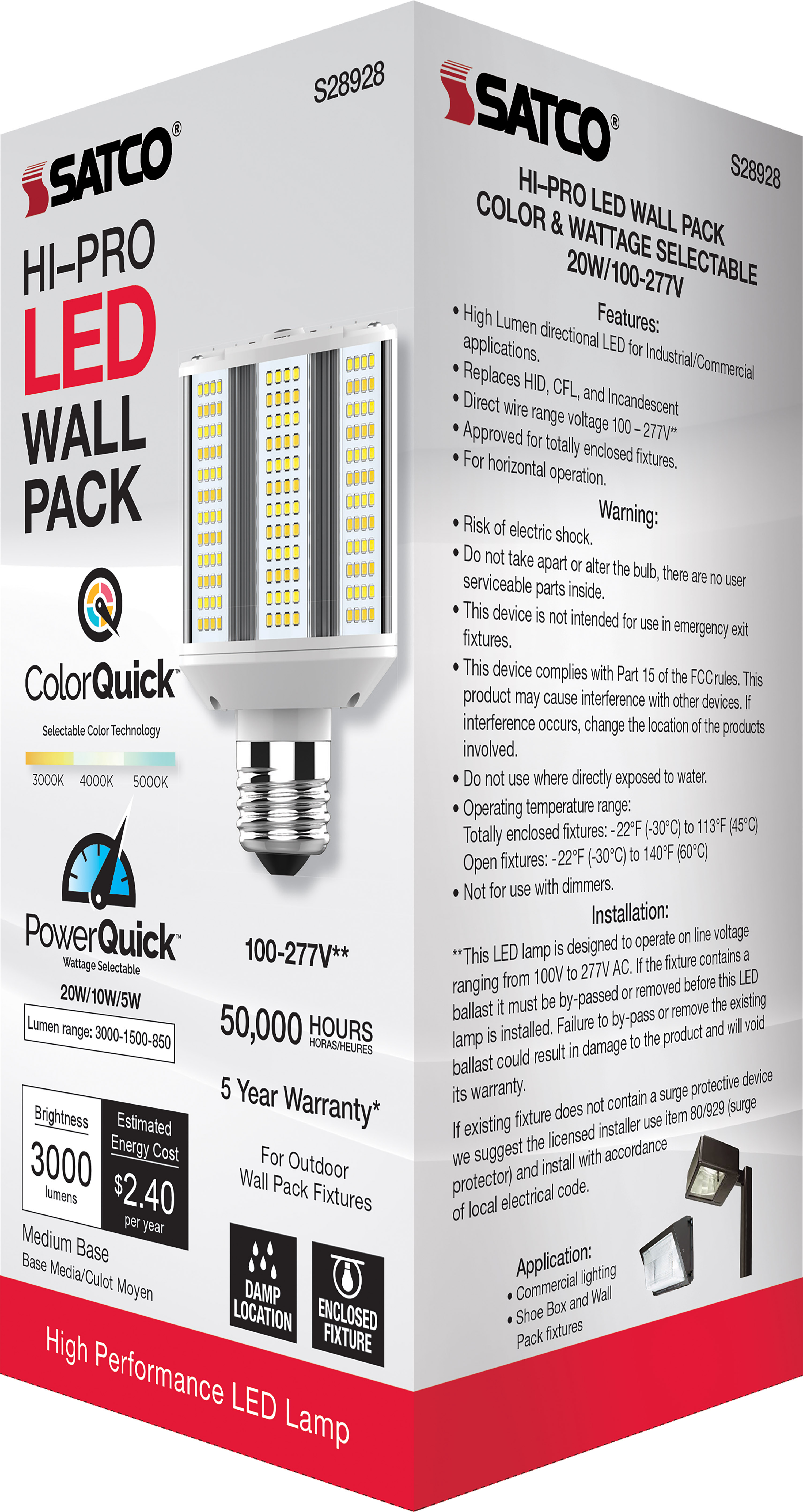 20W/LED/WP/CCT/E26/100-277V - S28928