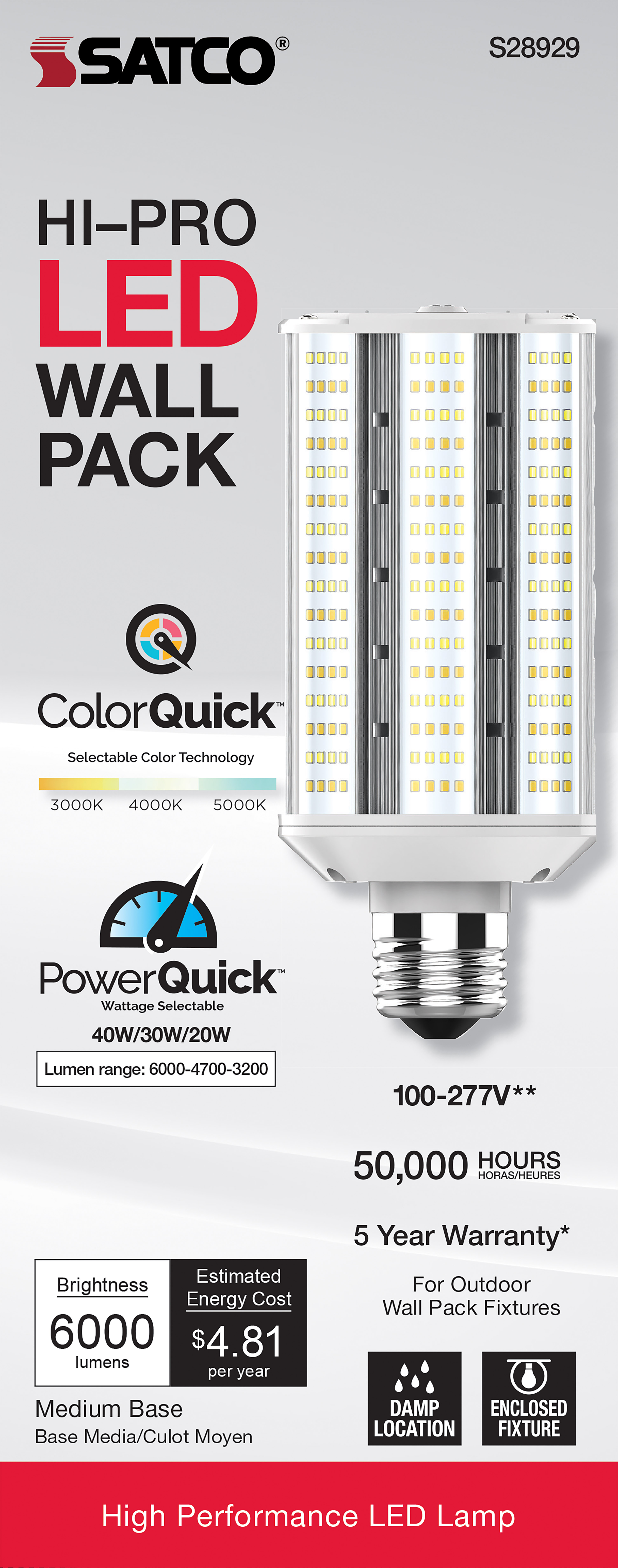 40W/LED/WP/CCT/E26/100-277V - S28929
