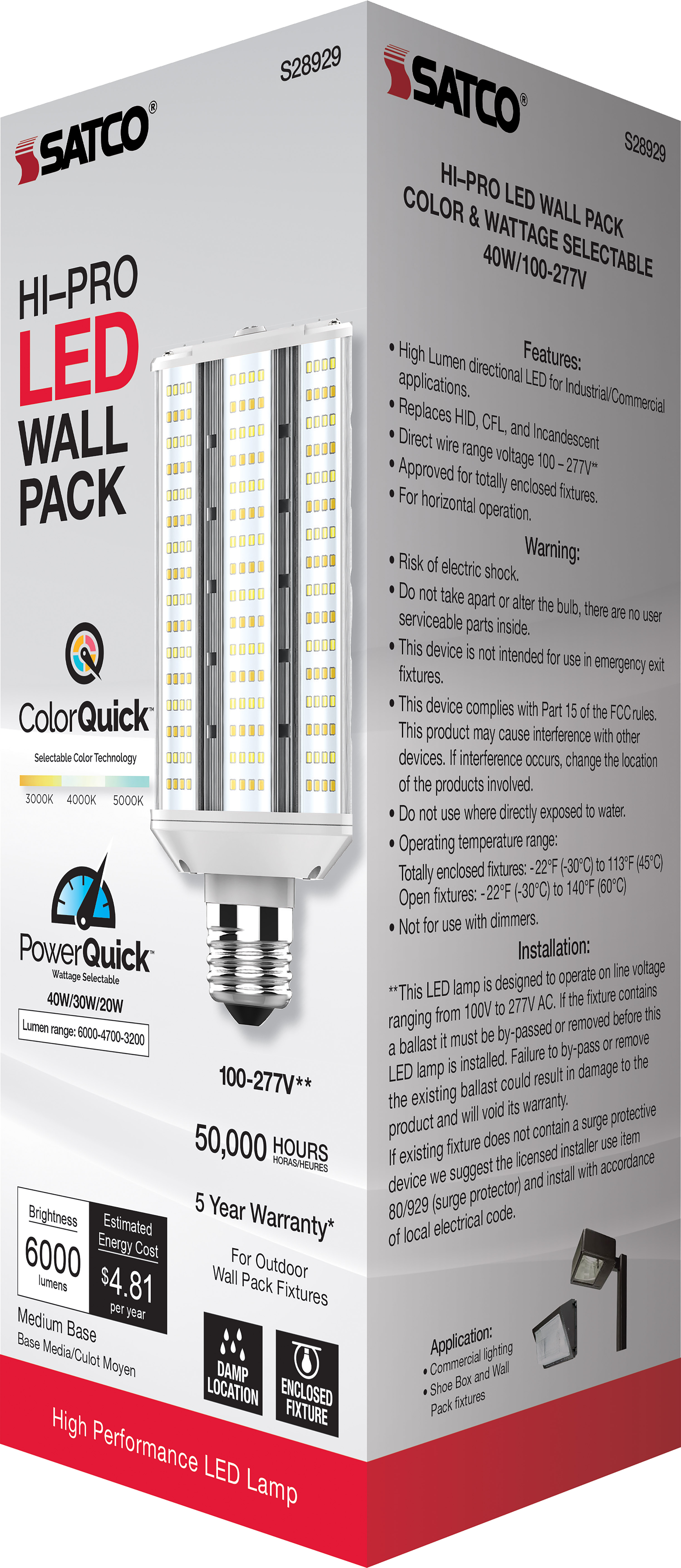 40W/LED/WP/CCT/E26/100-277V - S28929