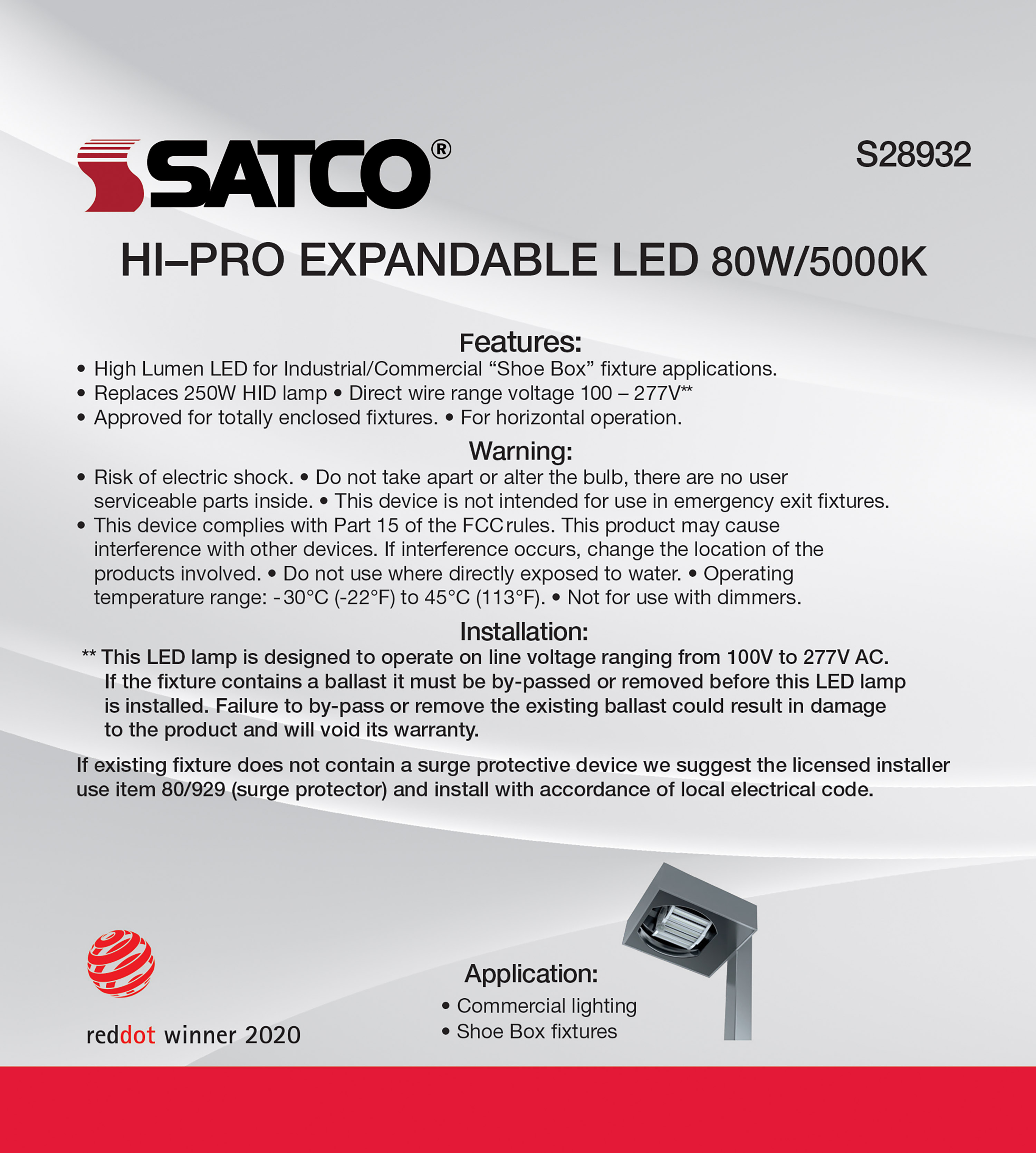 80W/LED/HID/SB/5K/EX39 - S28932