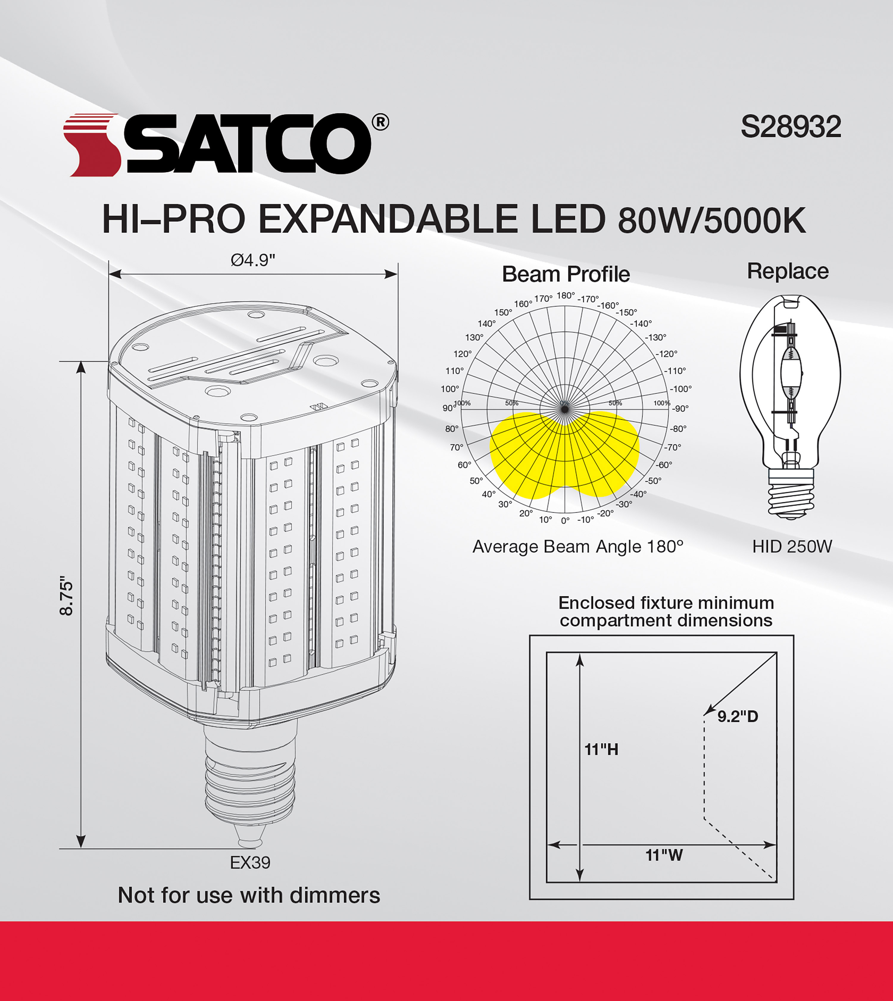 80W/LED/HID/SB/5K/EX39 - S28932