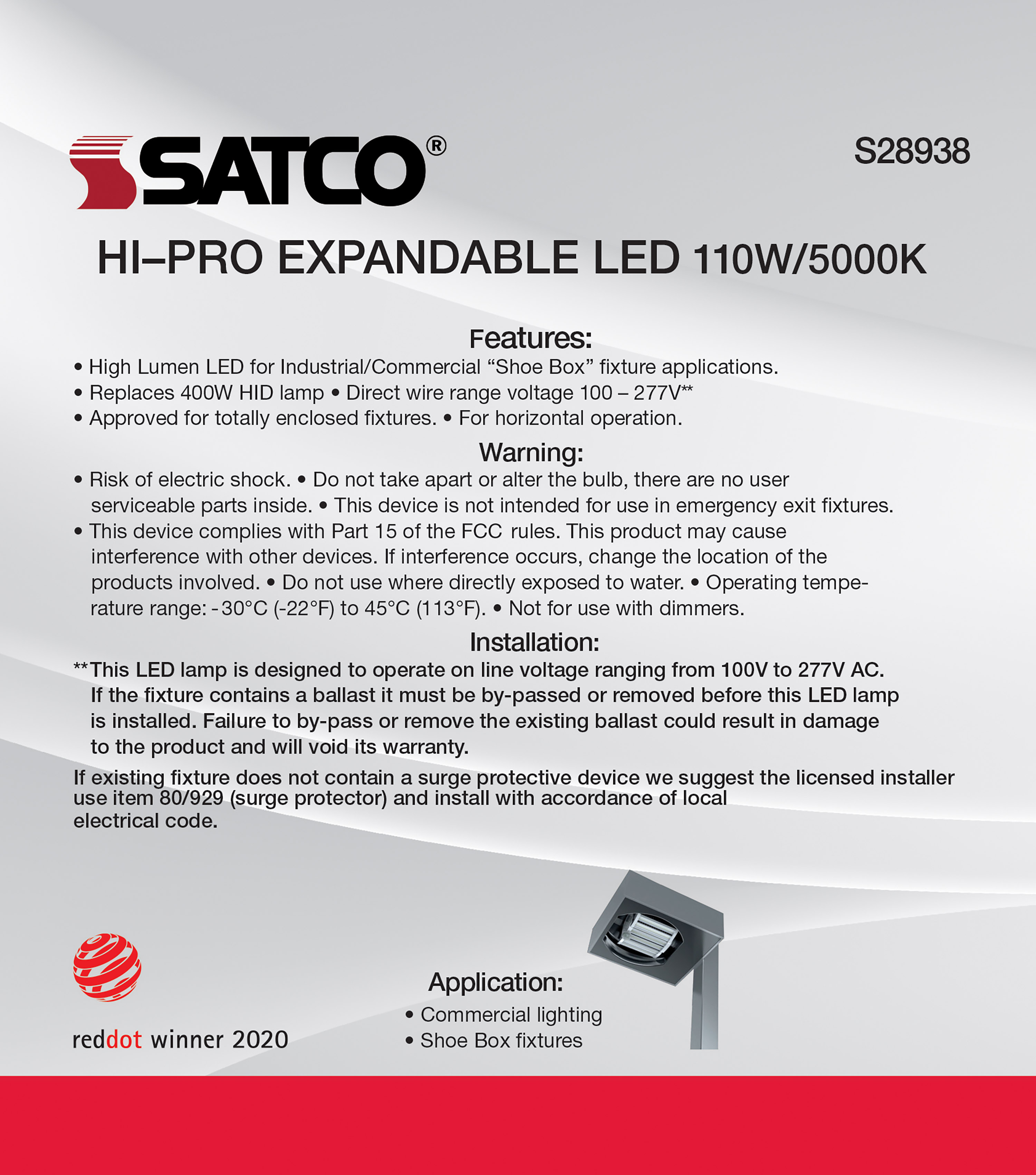 110W/LED/HID/SB/5K/EX39 - S28938