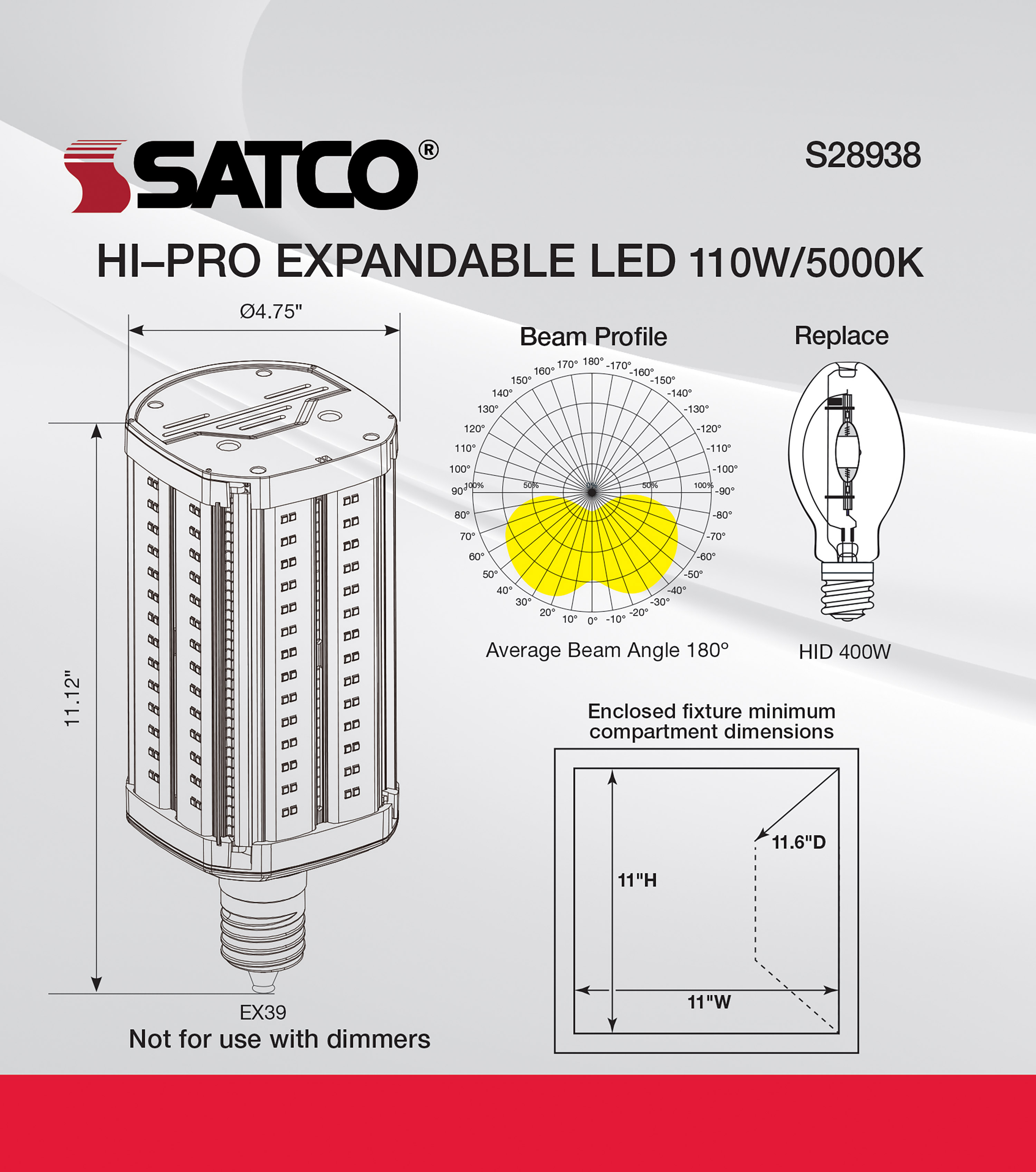 110W/LED/HID/SB/5K/EX39 - S28938
