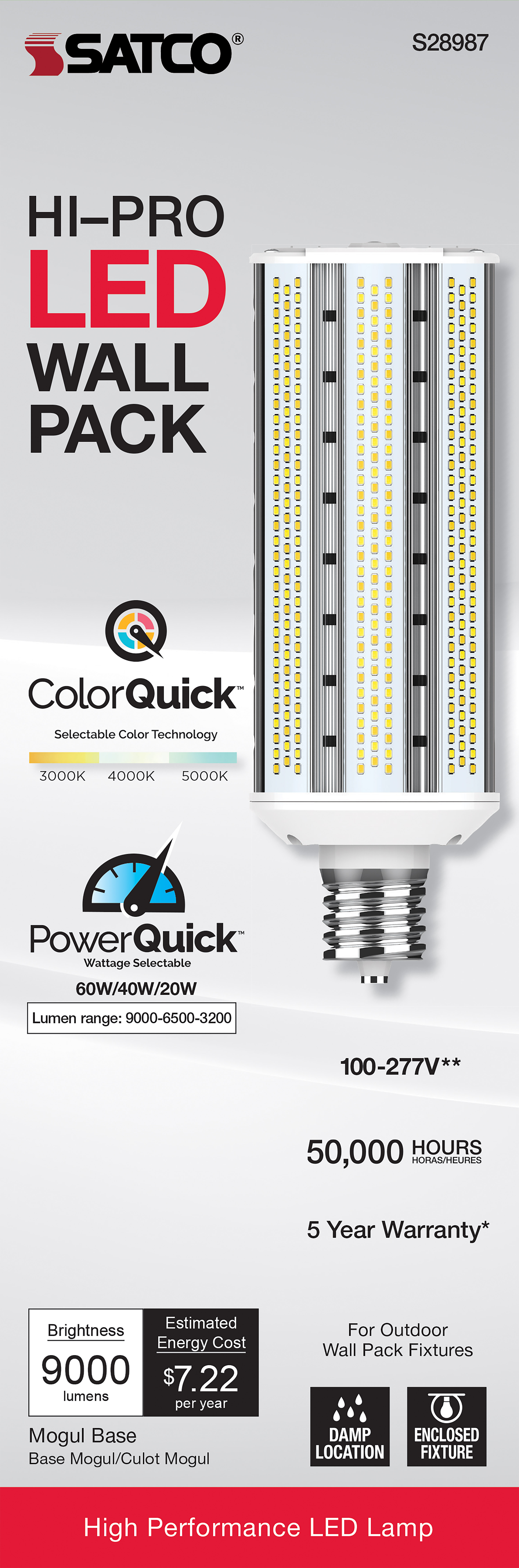 60W/LED/WP/CCT/EX39/100-277V - S28987