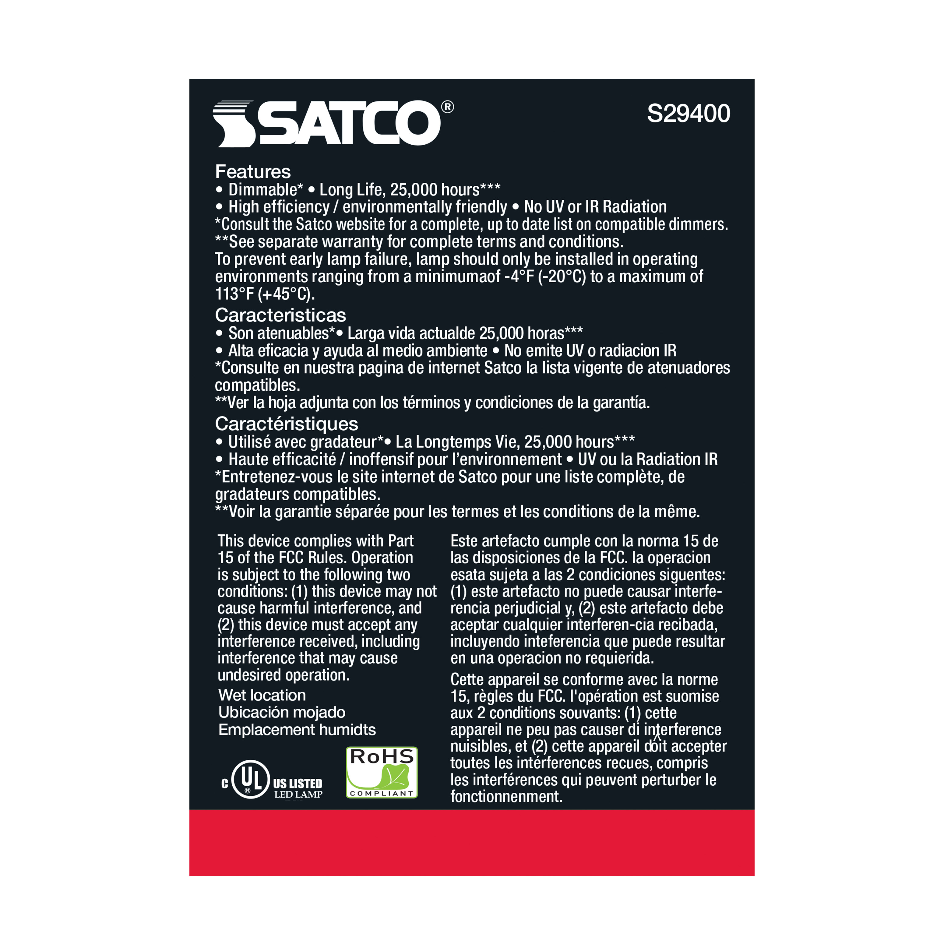 6.5PAR20/LED/25'/927/120V - S29400