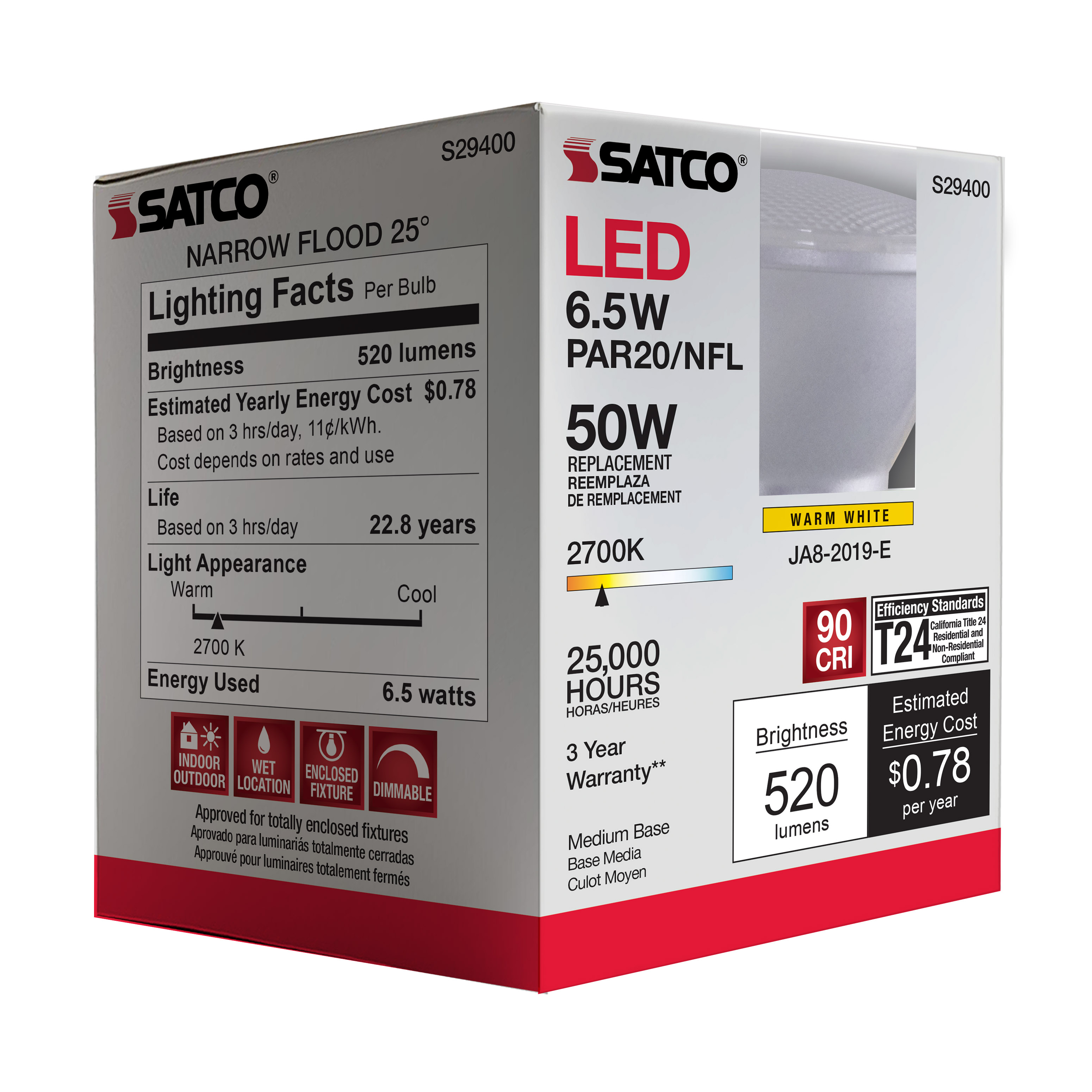 6.5PAR20/LED/25'/927/120V - S29400