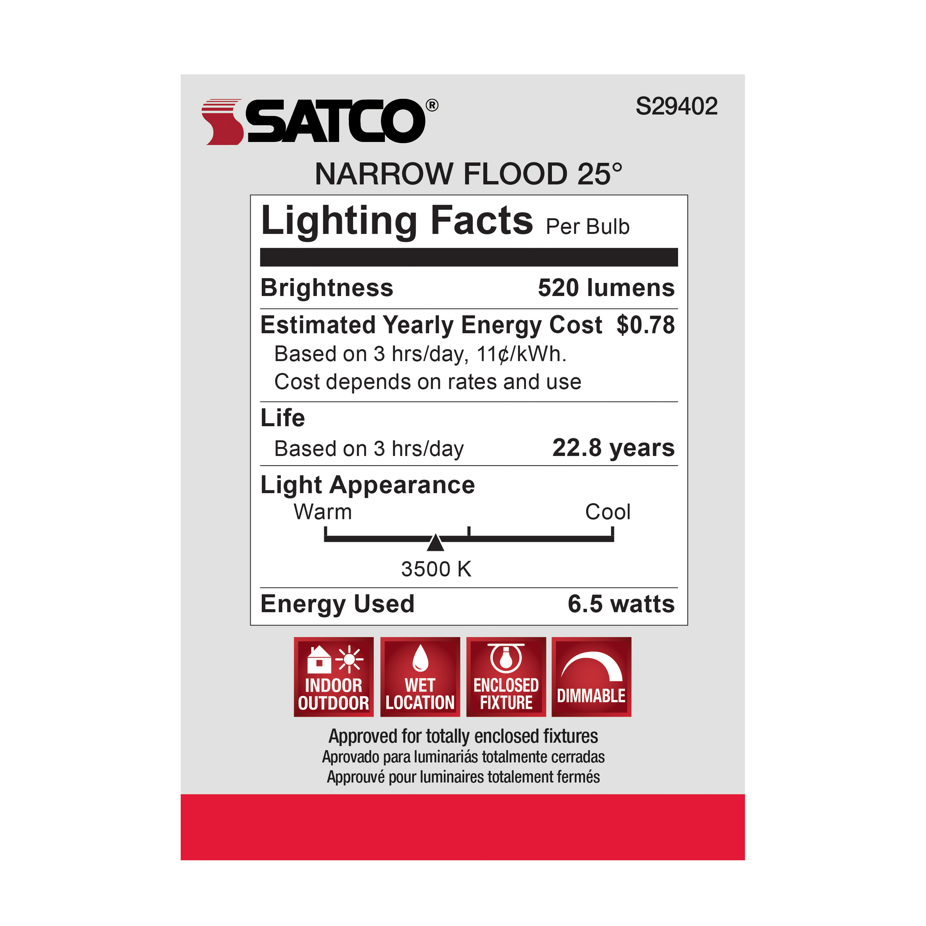 6.5PAR20/LED/25'/935/120V - S29402