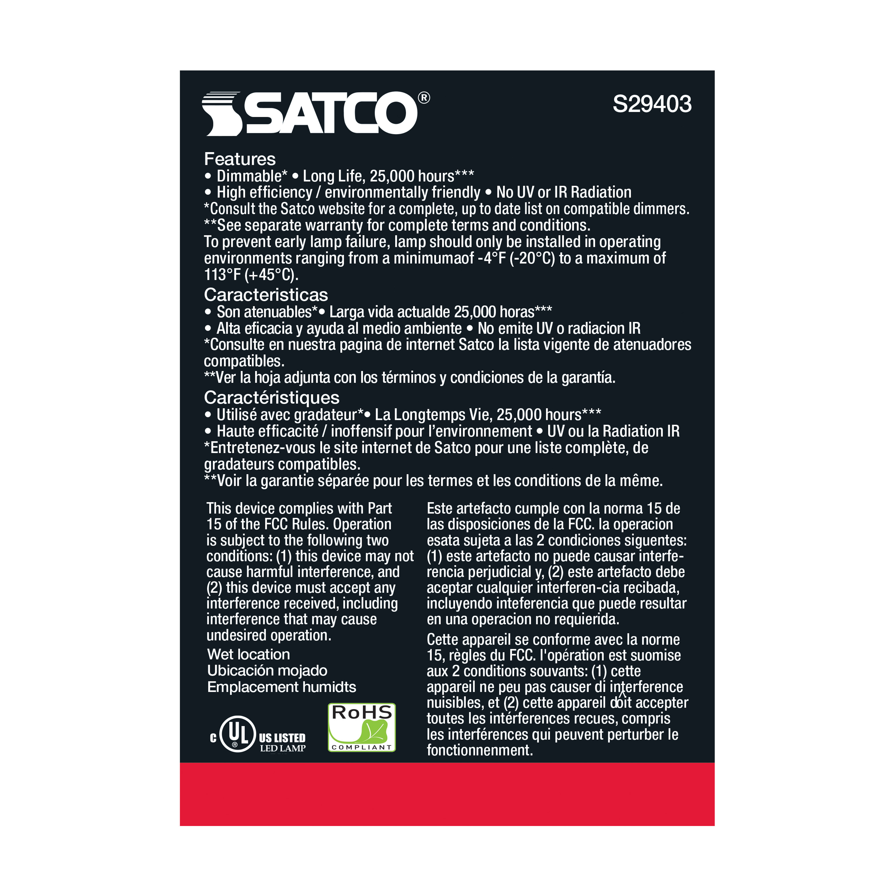 6.5PAR20/LED/25'/940/120V - S29403