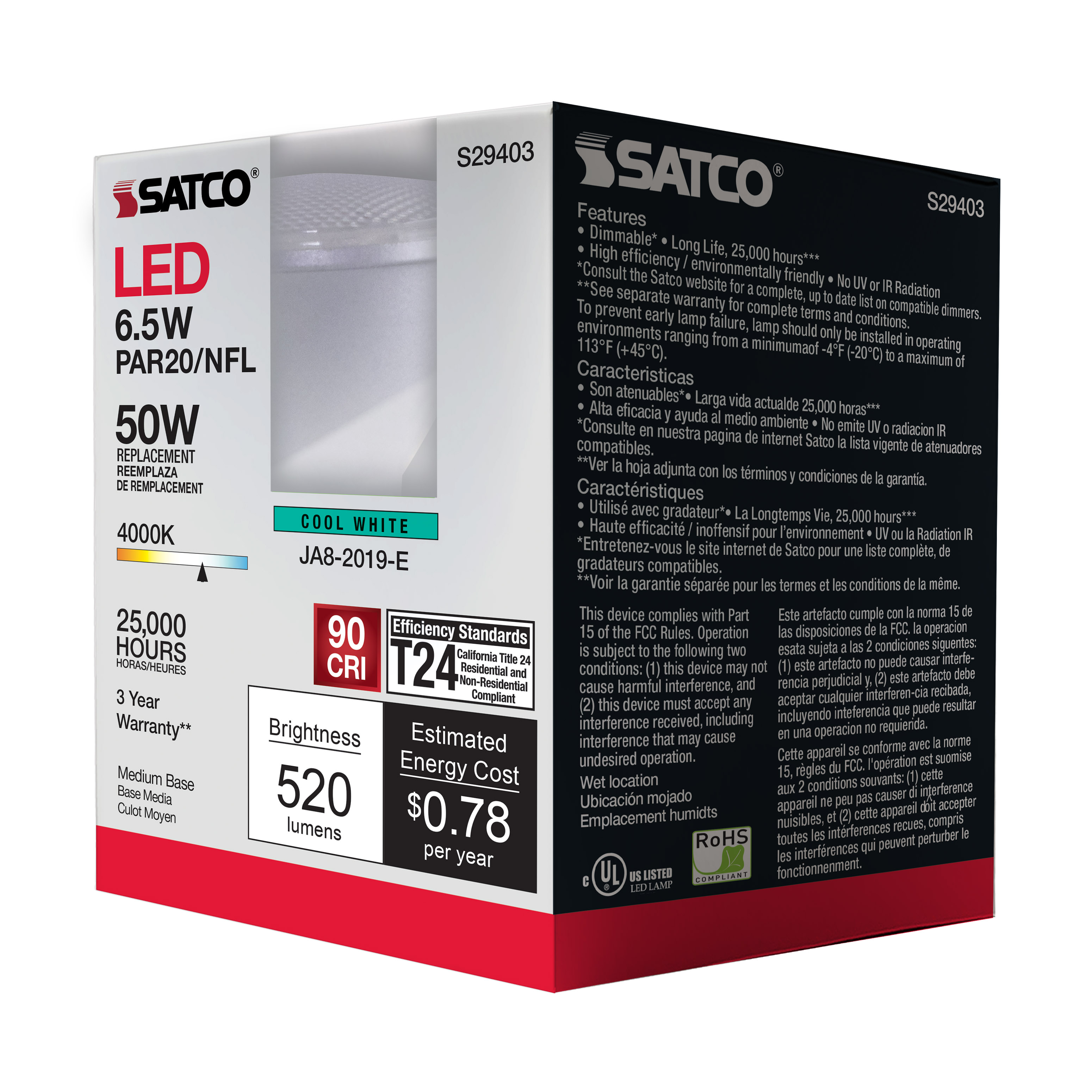 6.5PAR20/LED/25'/940/120V - S29403