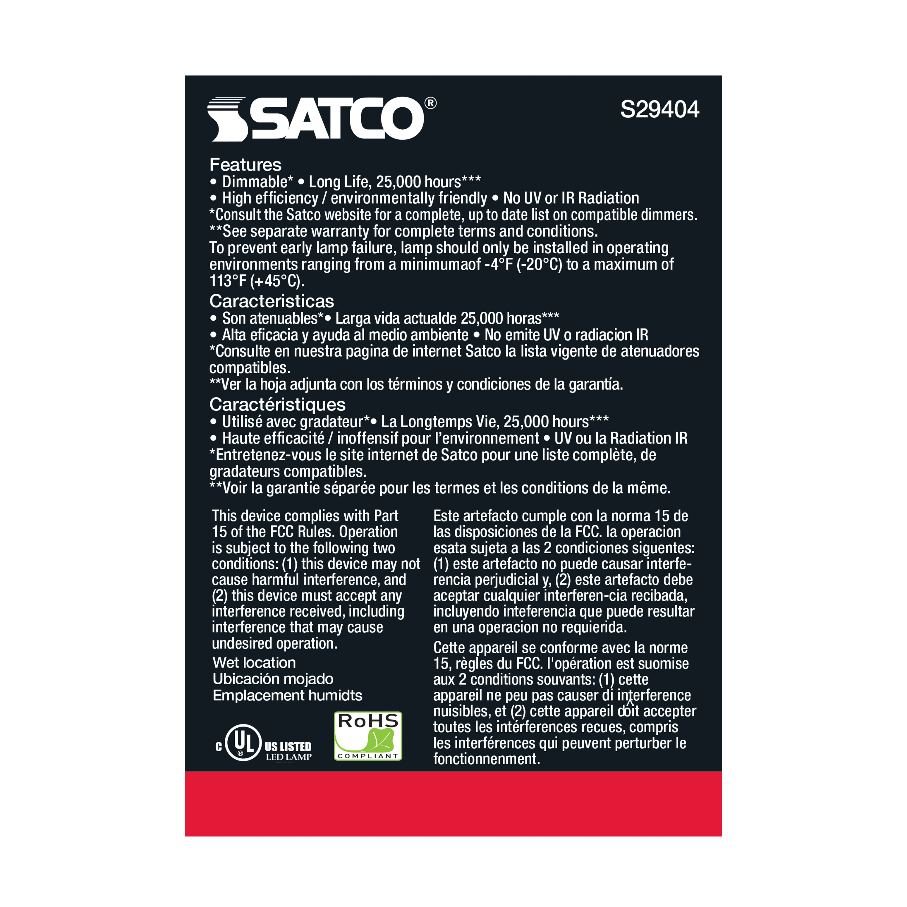 6.5PAR20/LED/25'/950/120V - S29404