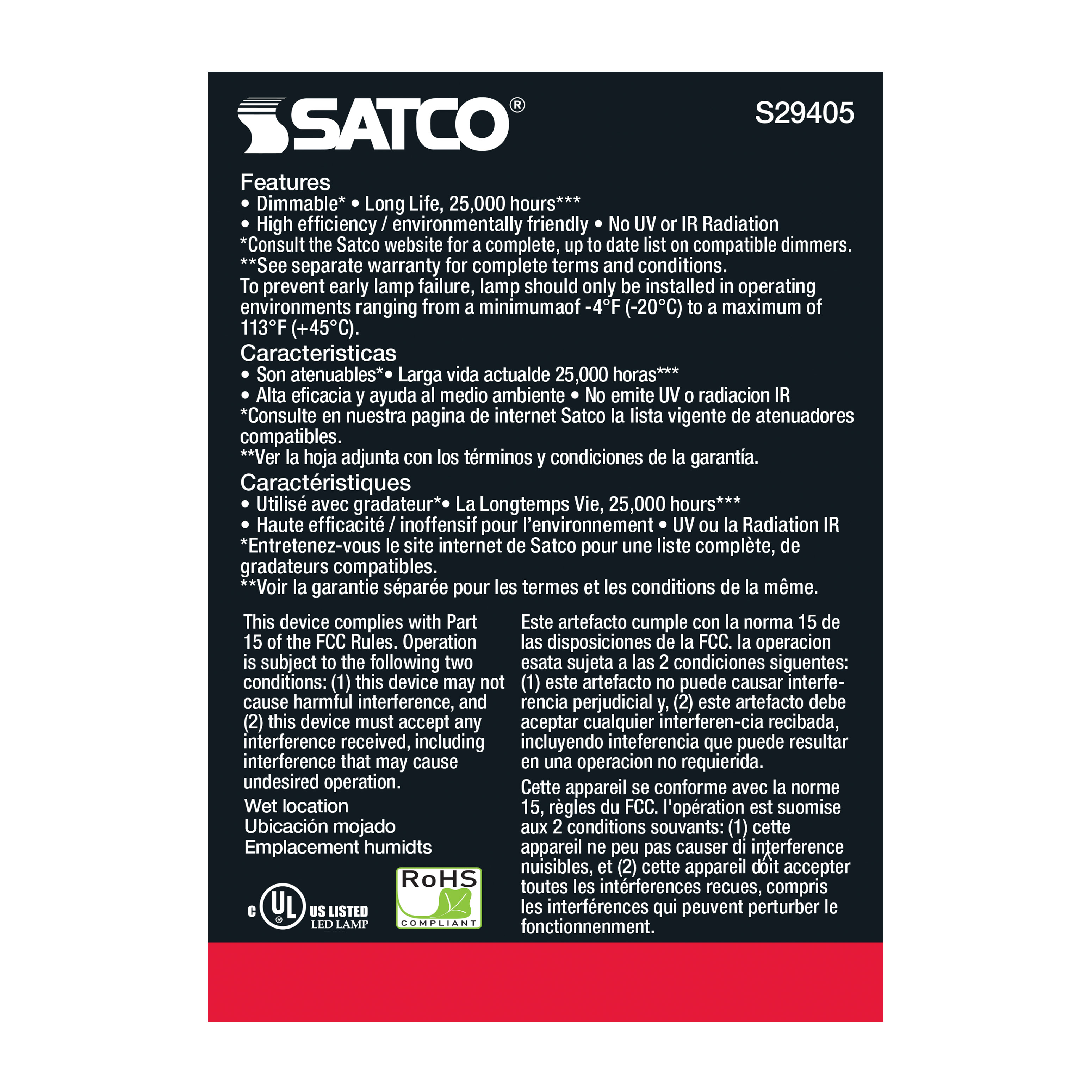 6.5PAR20/LED/40'/927/120V - S29405