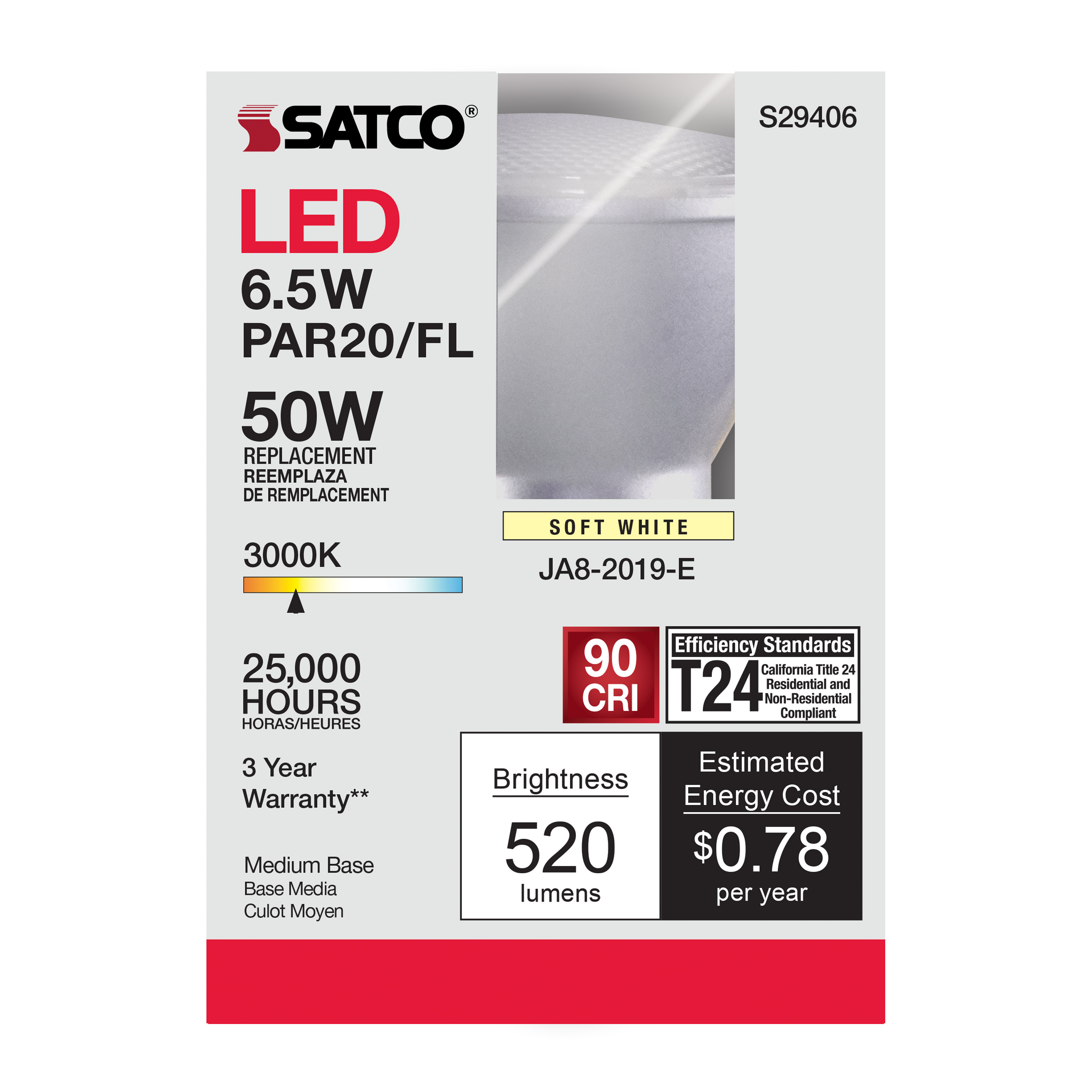 6.5PAR20/LED/40'/930/120V - S29406