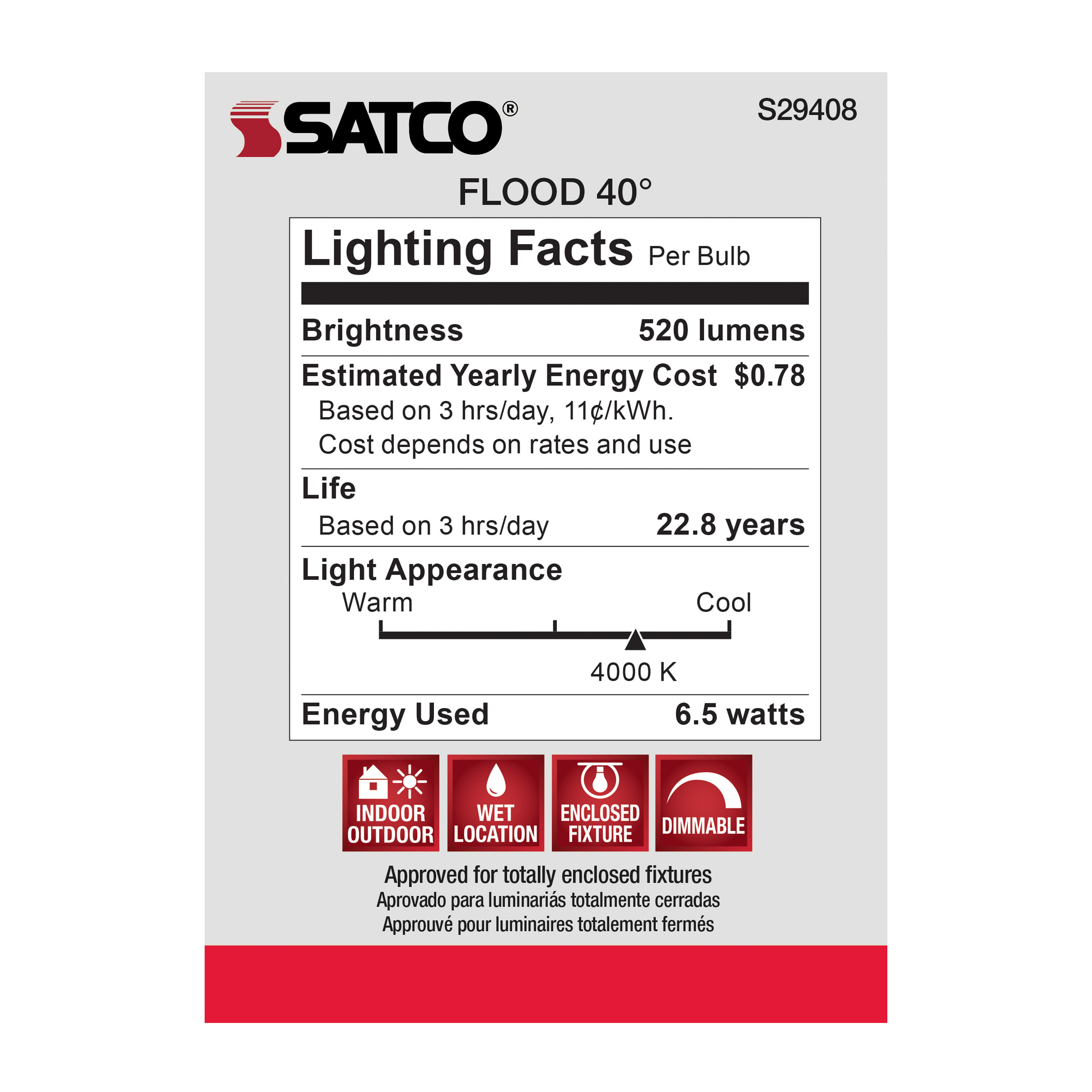 6.5PAR20/LED/40'/940/120V - S29408