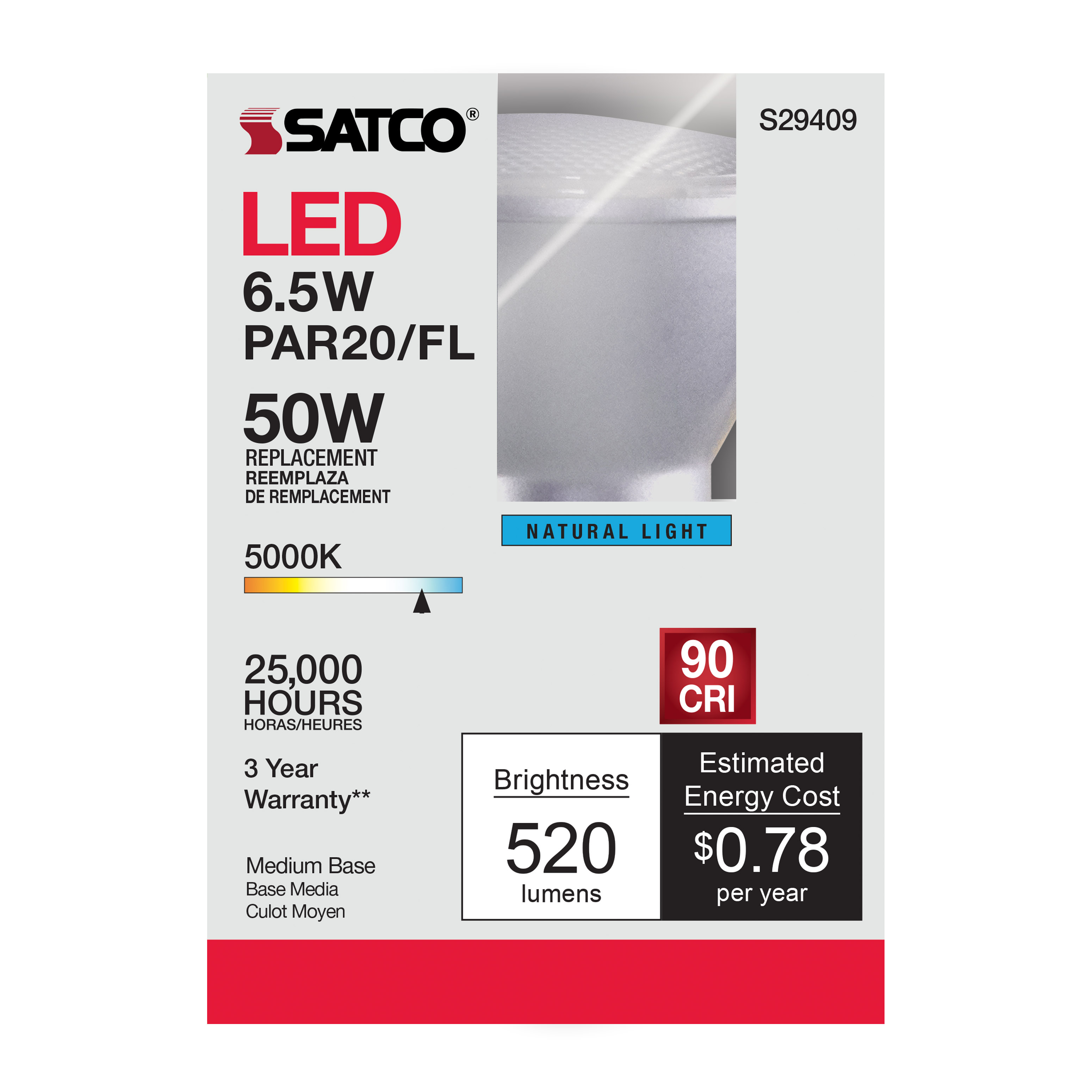 6.5PAR20/LED/40'/950/120V - S29409