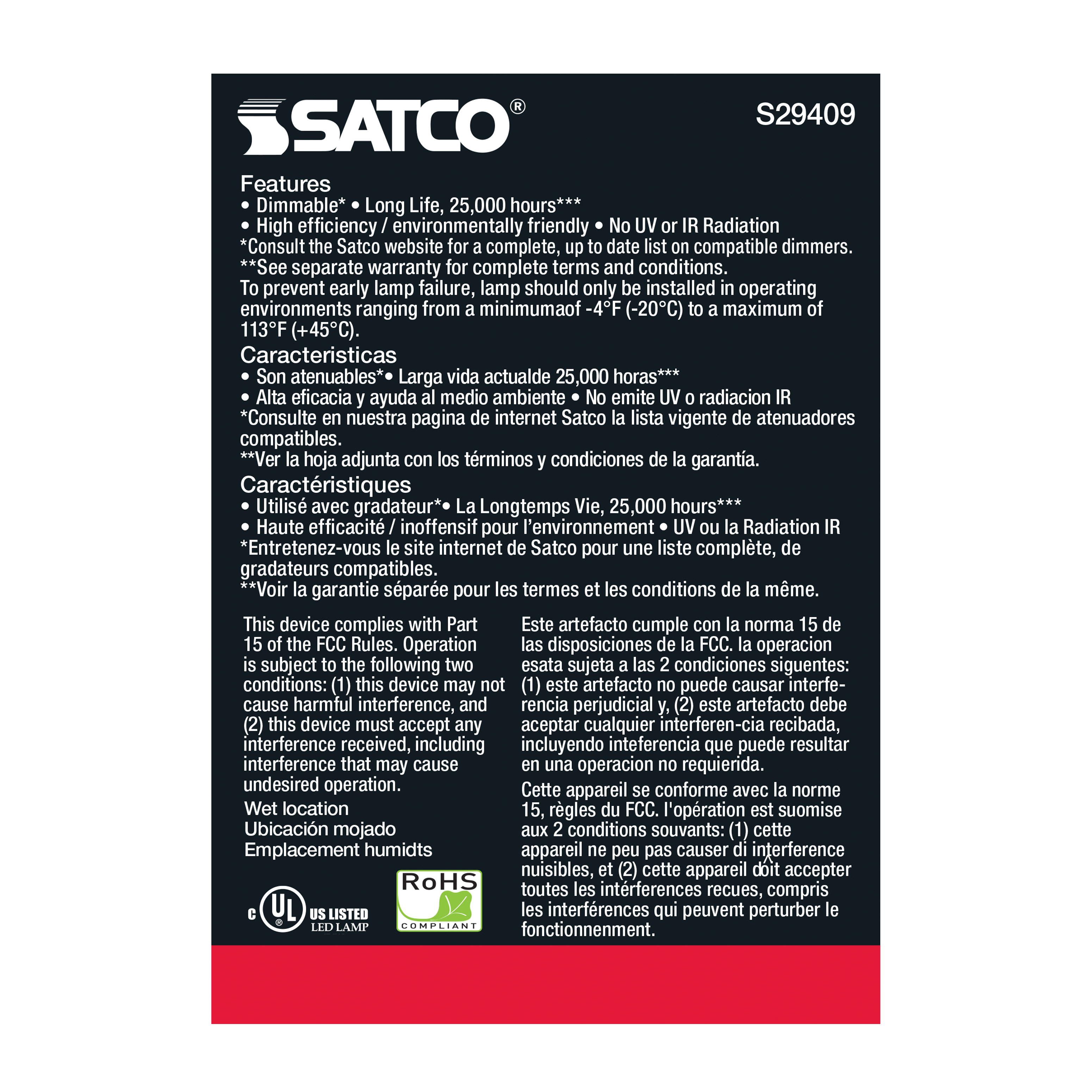 6.5PAR20/LED/40'/950/120V - S29409