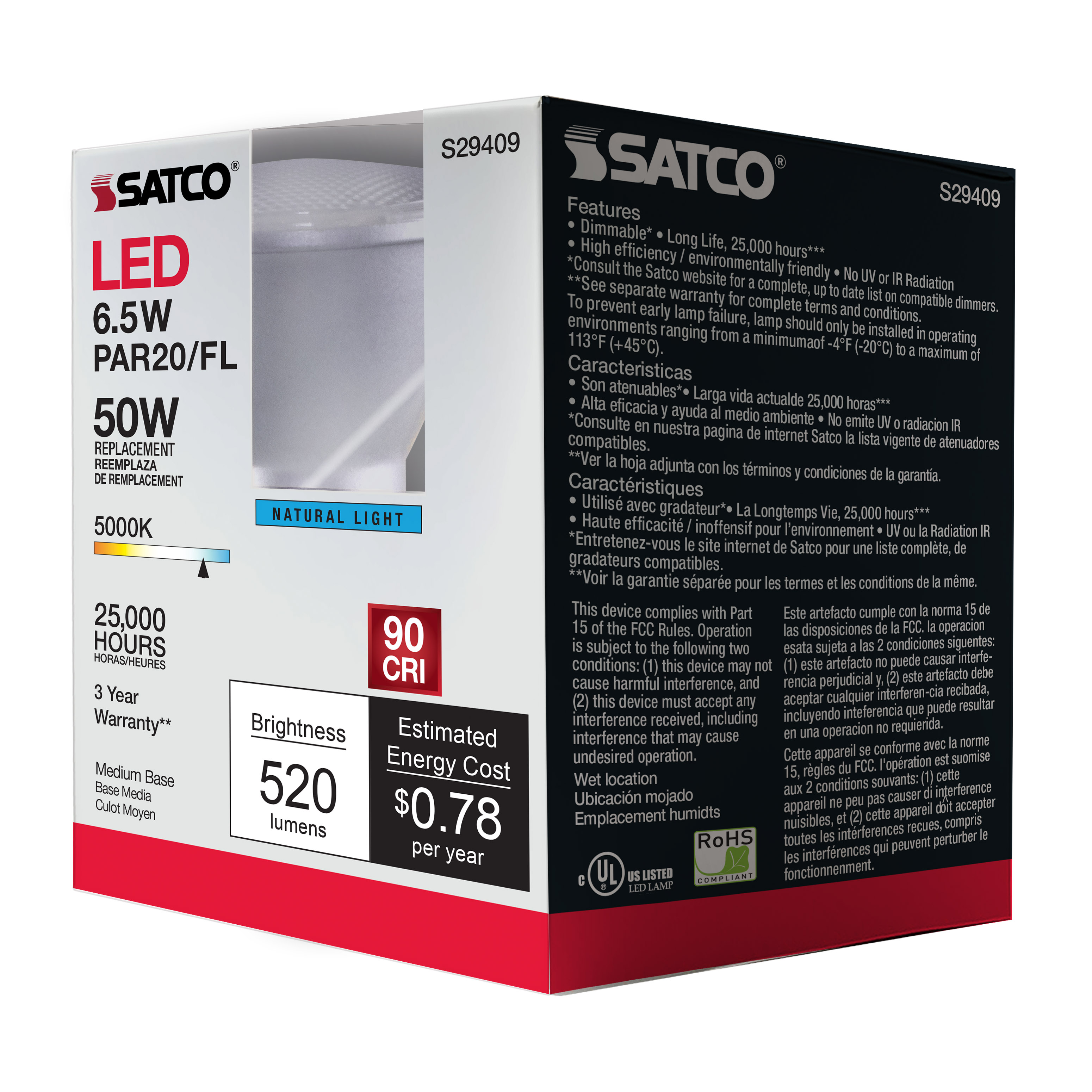 6.5PAR20/LED/40'/950/120V - S29409