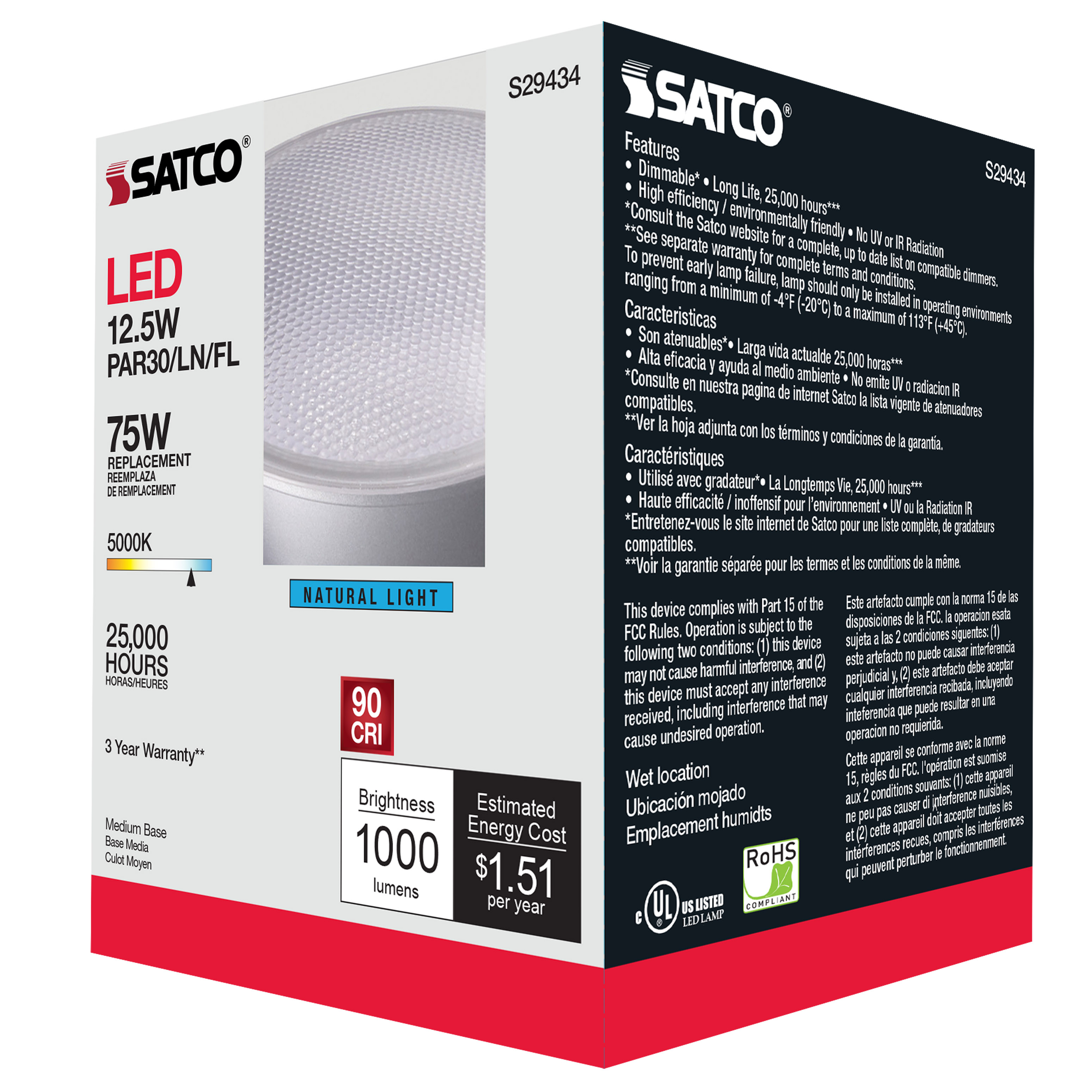 12.5PAR30/LN/LED/40'/950/120V - S29434