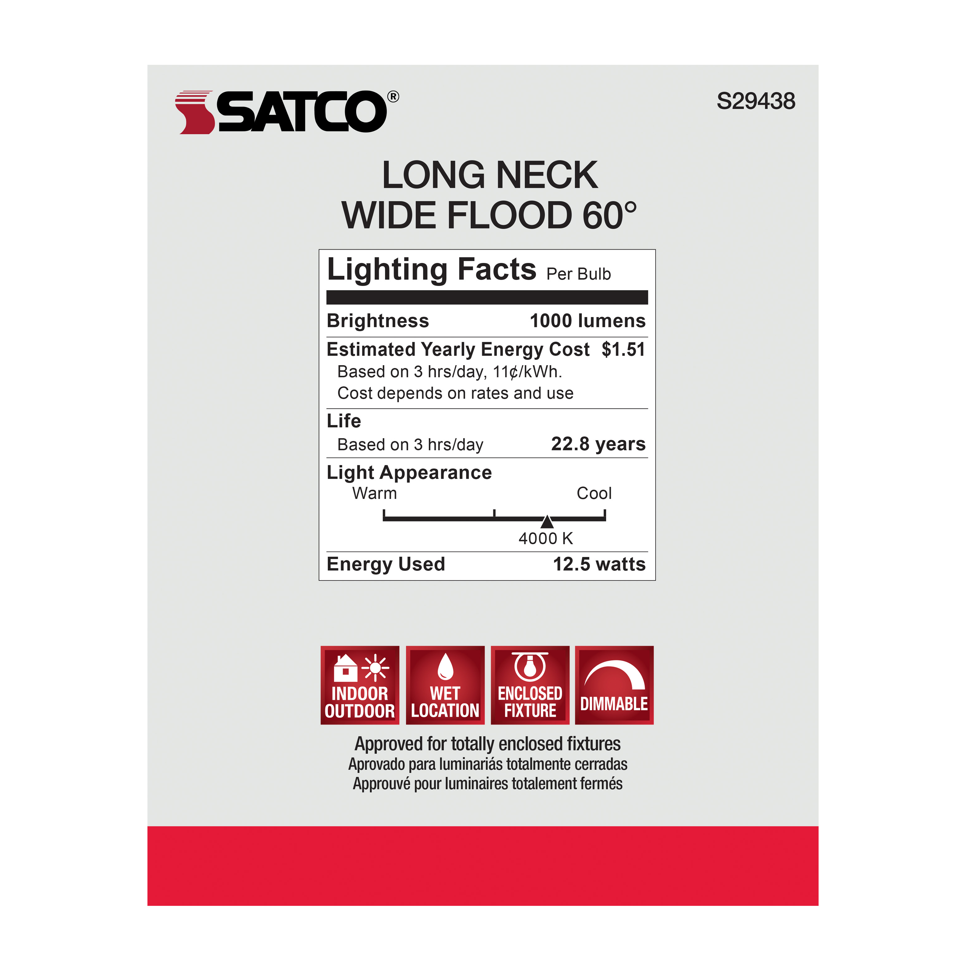 12.5PAR30/LN/LED/60'/940/120V - S29438