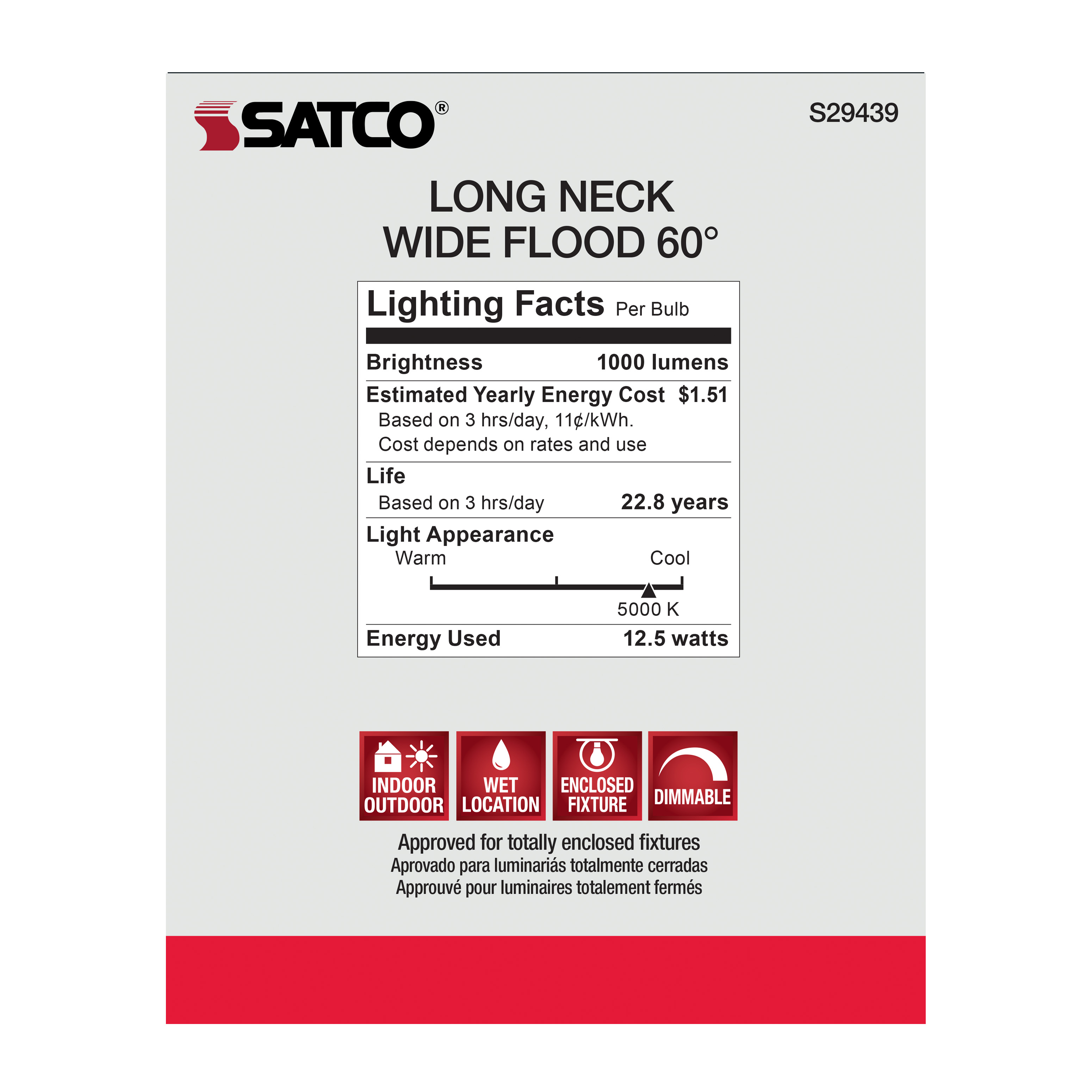 12.5PAR30/LN/LED/60'/950/120V - S29439