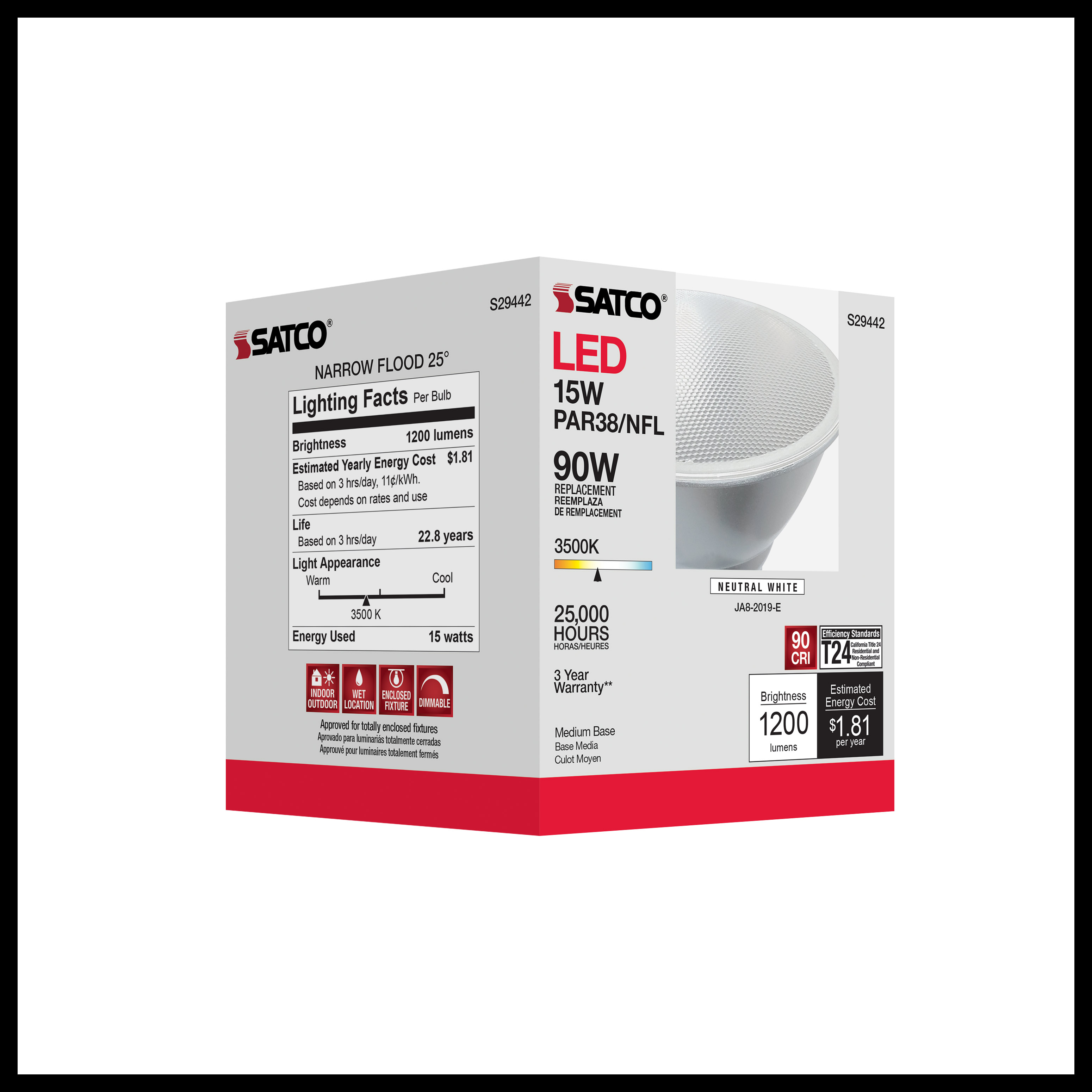 15PAR38/LED/25'/935/120V - S29442