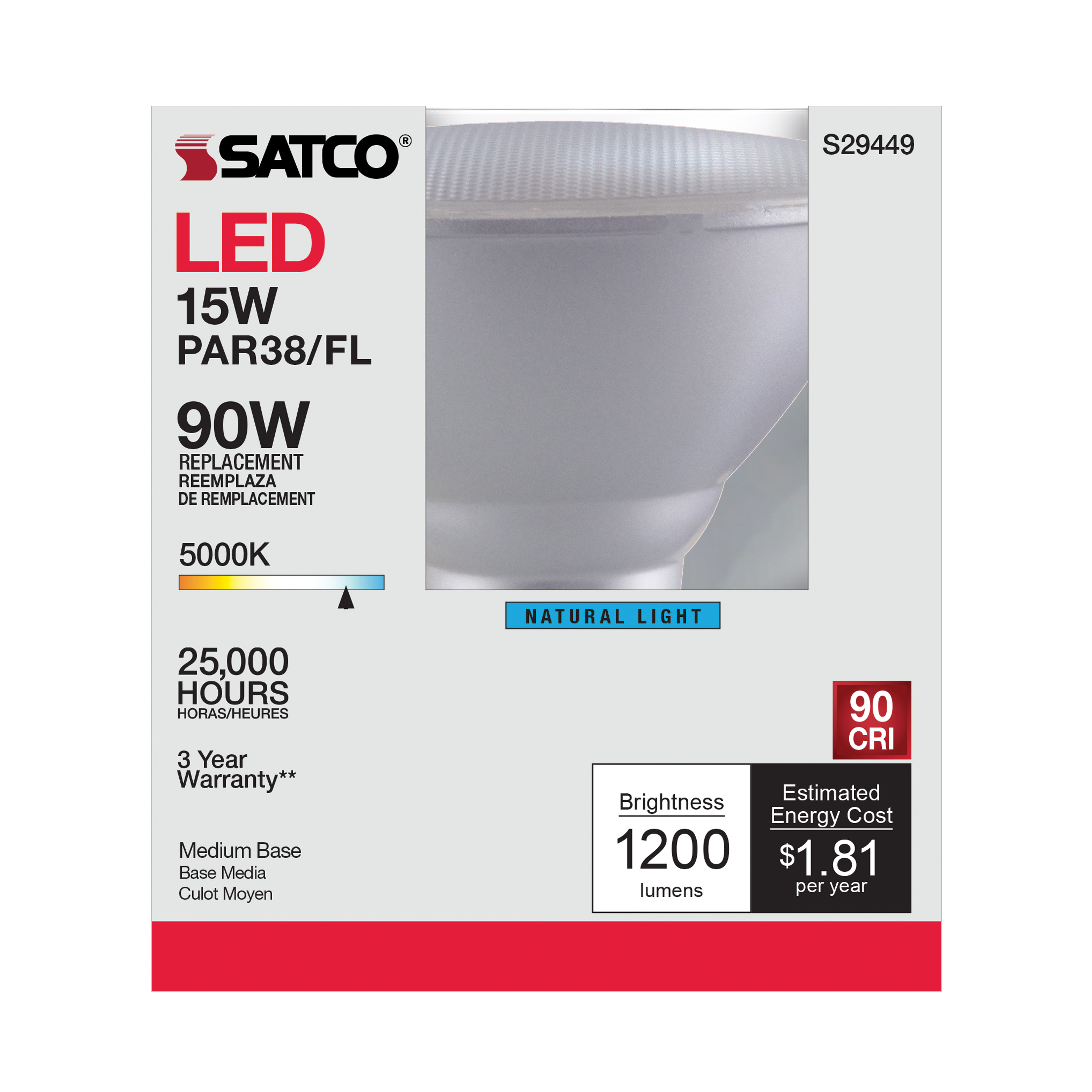 15PAR38/LED/40'/950/120V - S29449