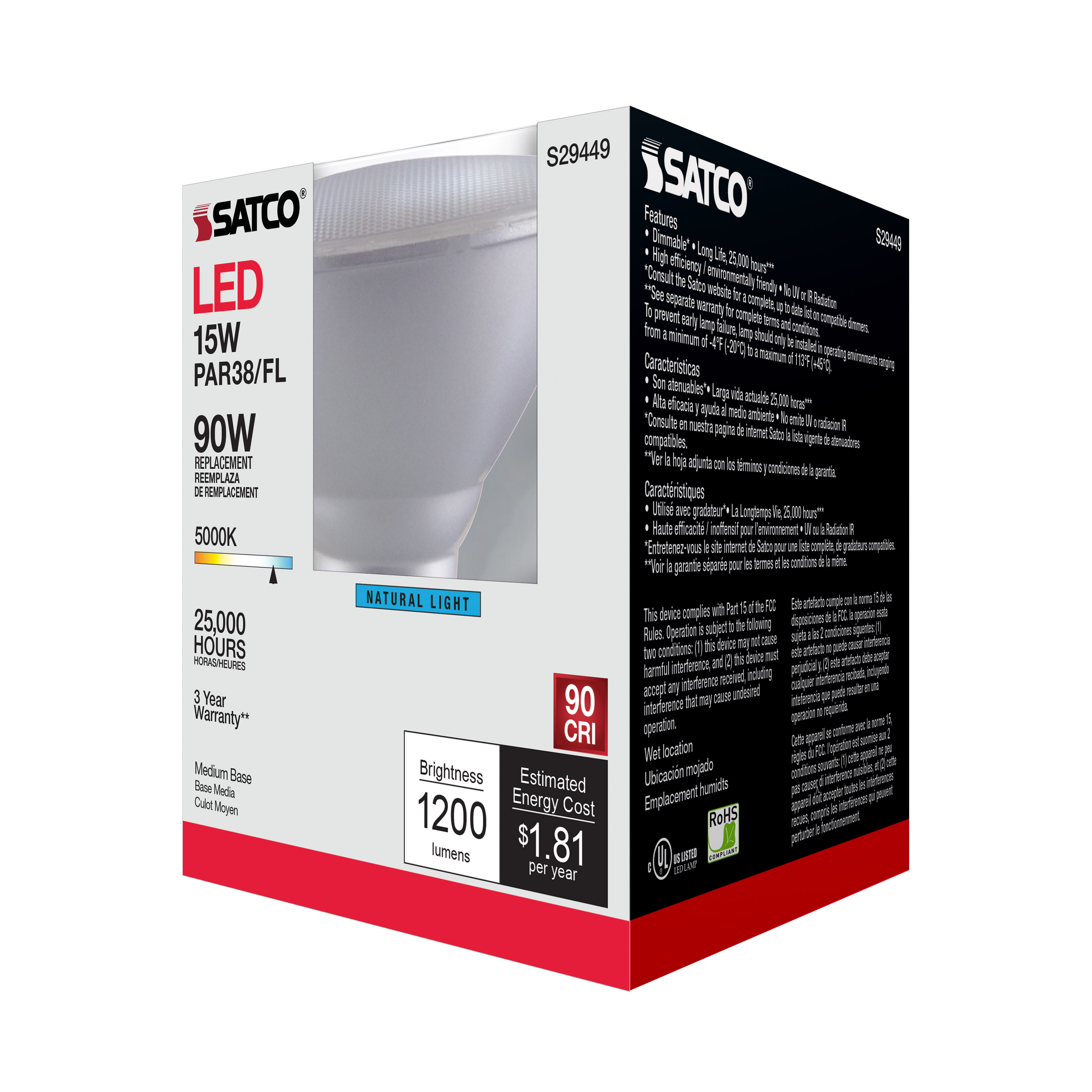 15PAR38/LED/40'/950/120V - S29449