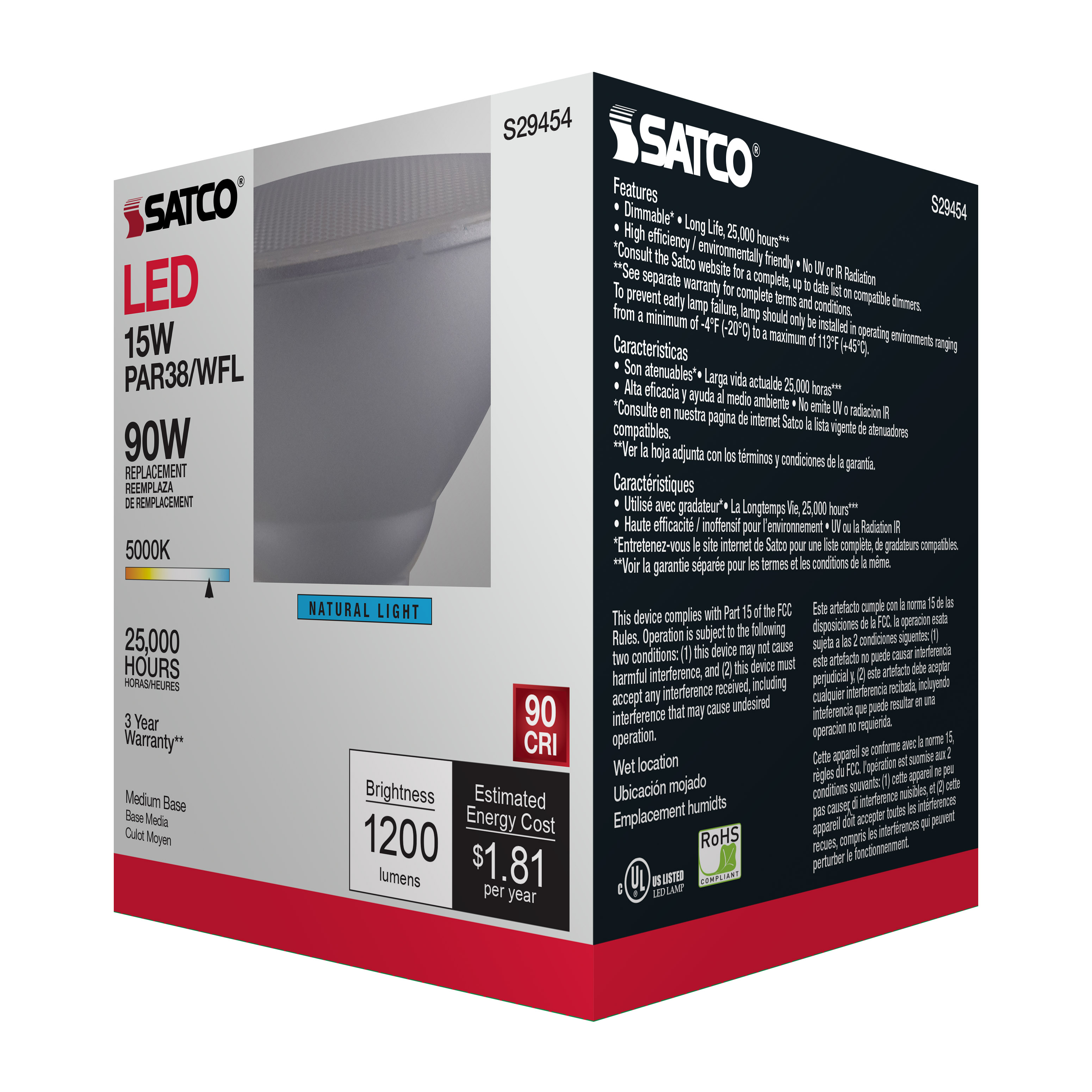 15PAR38/LED/60'/950/120V - S29454