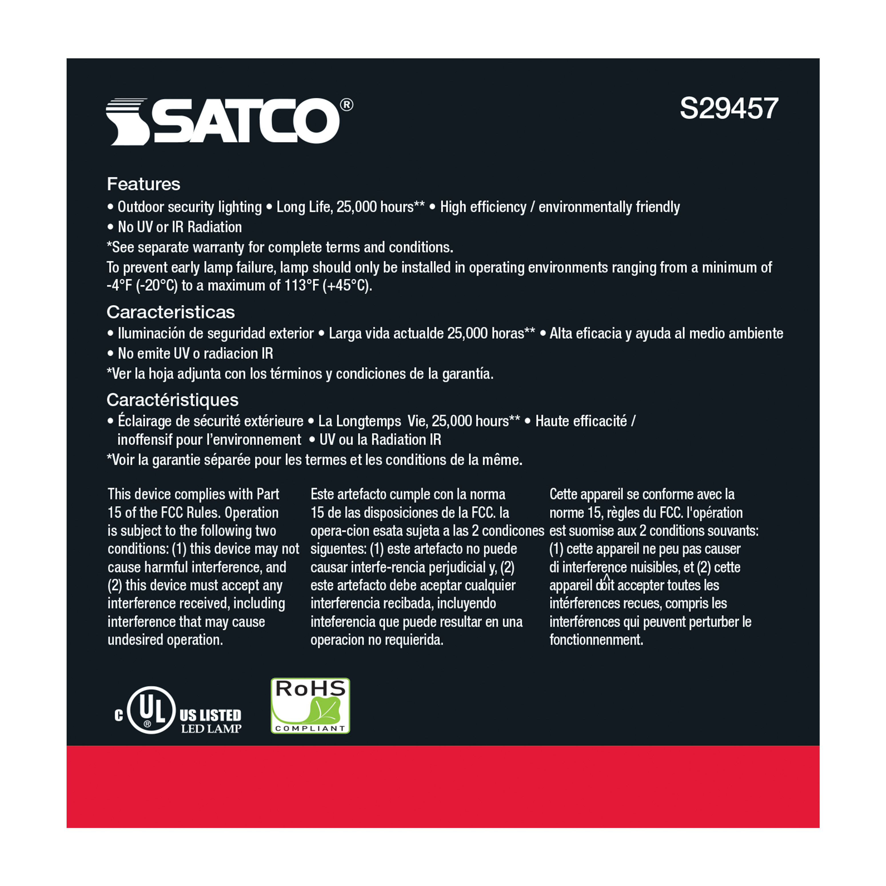 15PAR38/LED/60'/930/120V/ND/2P - S29457