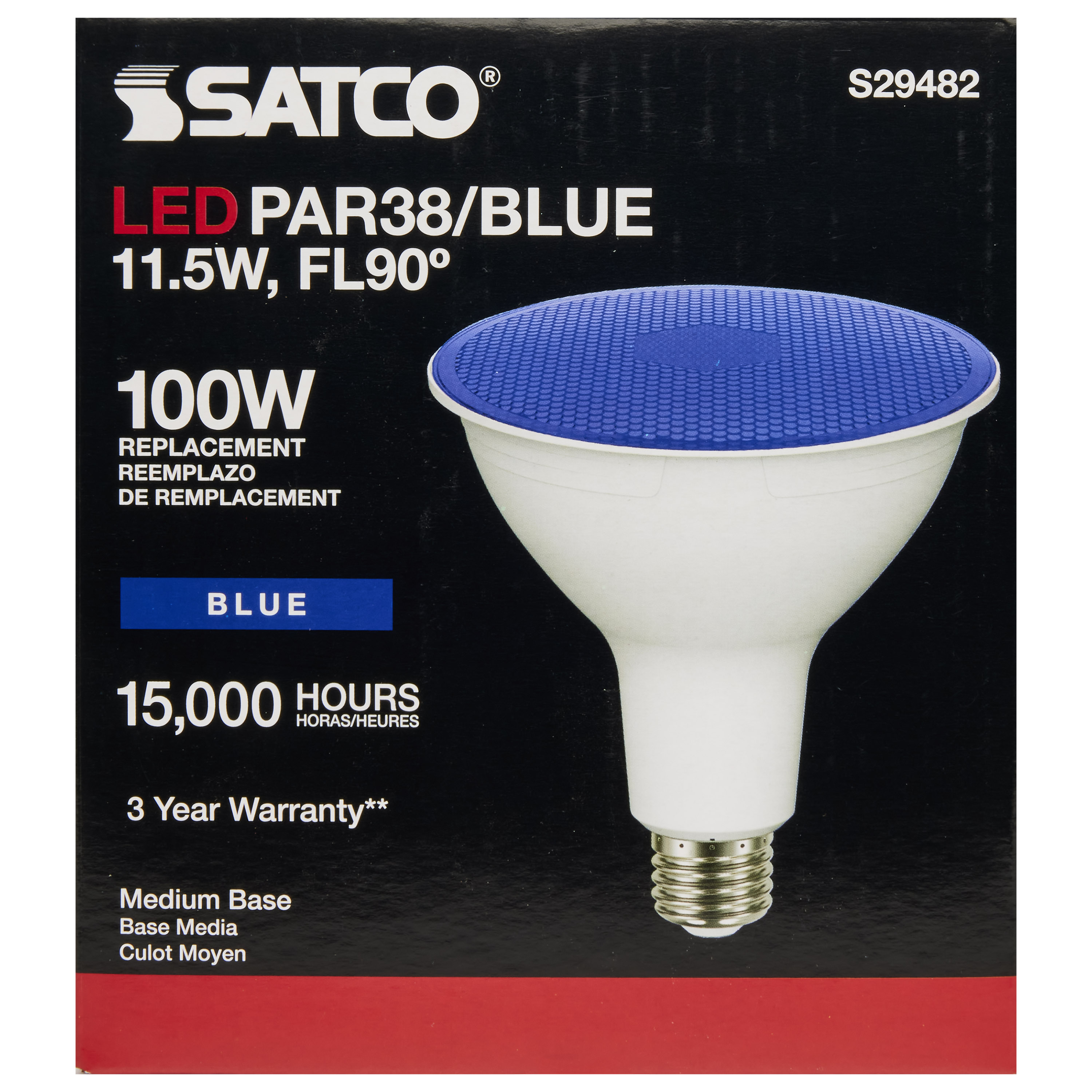 11.5PAR38/LED/90'/BLUE - S29482