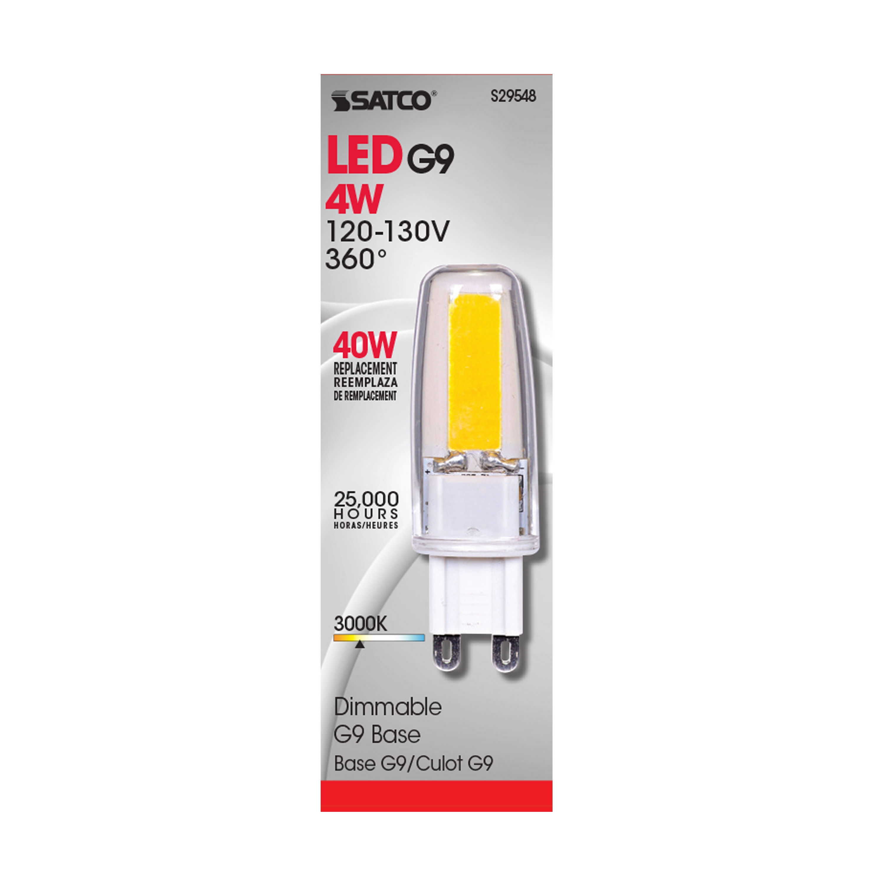 LED4W JCD/G9 120-130V 3000K - S29548